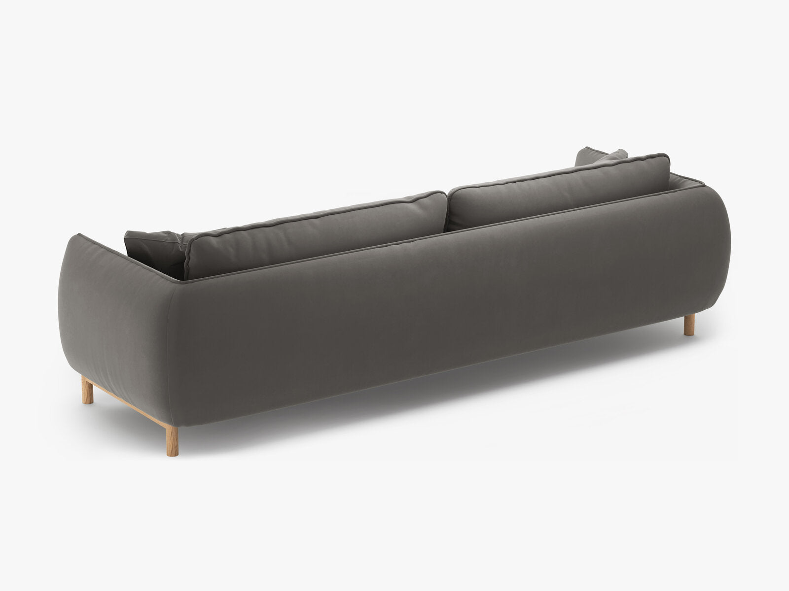 Micadoni Ada Sofa 4-Sitzer Samt Casino Grau