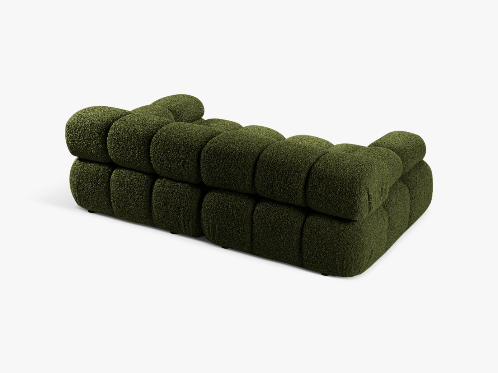 Micadoni Modulares Sofa Bellis 2-Sitzer Boucle Rolf Grün