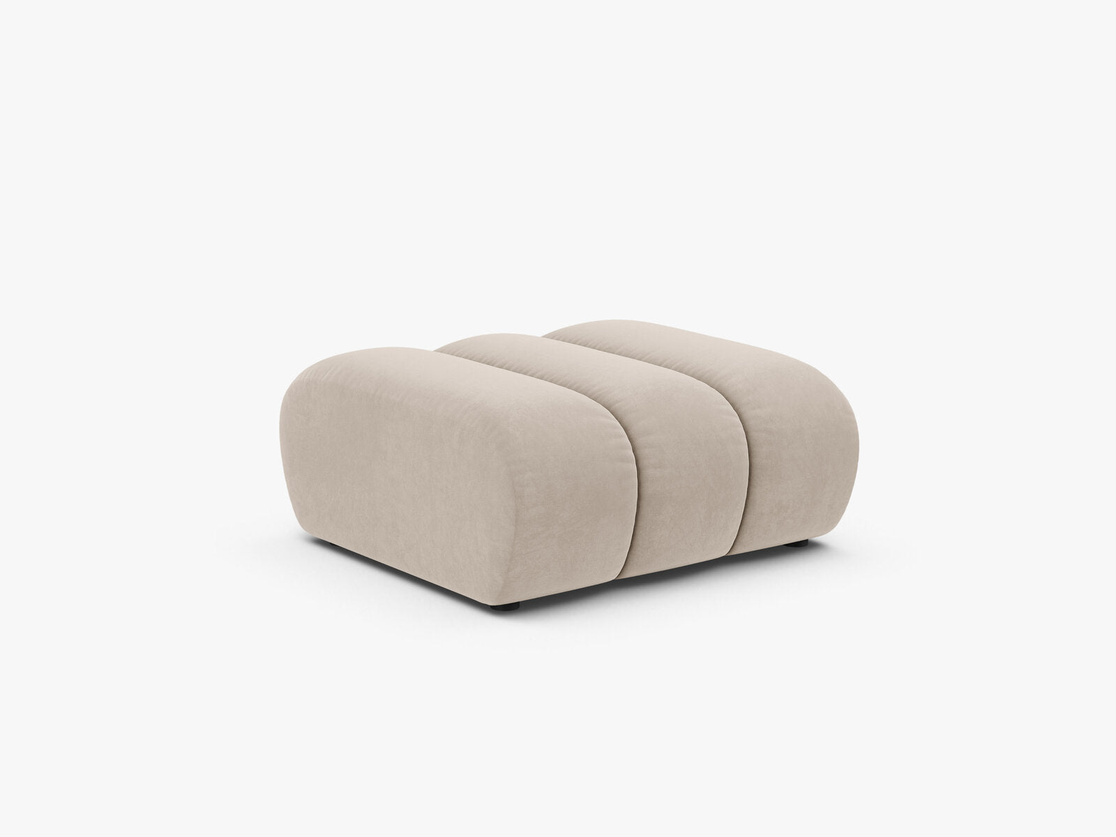 Micadoni Hocker Lupine Samt Salvador Beige