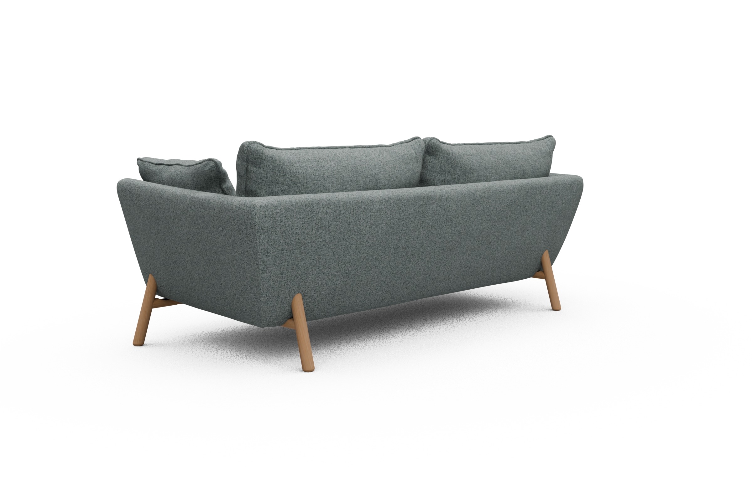Sofa Emil PREMIUM 3-Sitzer Beinfarbe Eiche Natur Casone-Light-Mixed-Green
