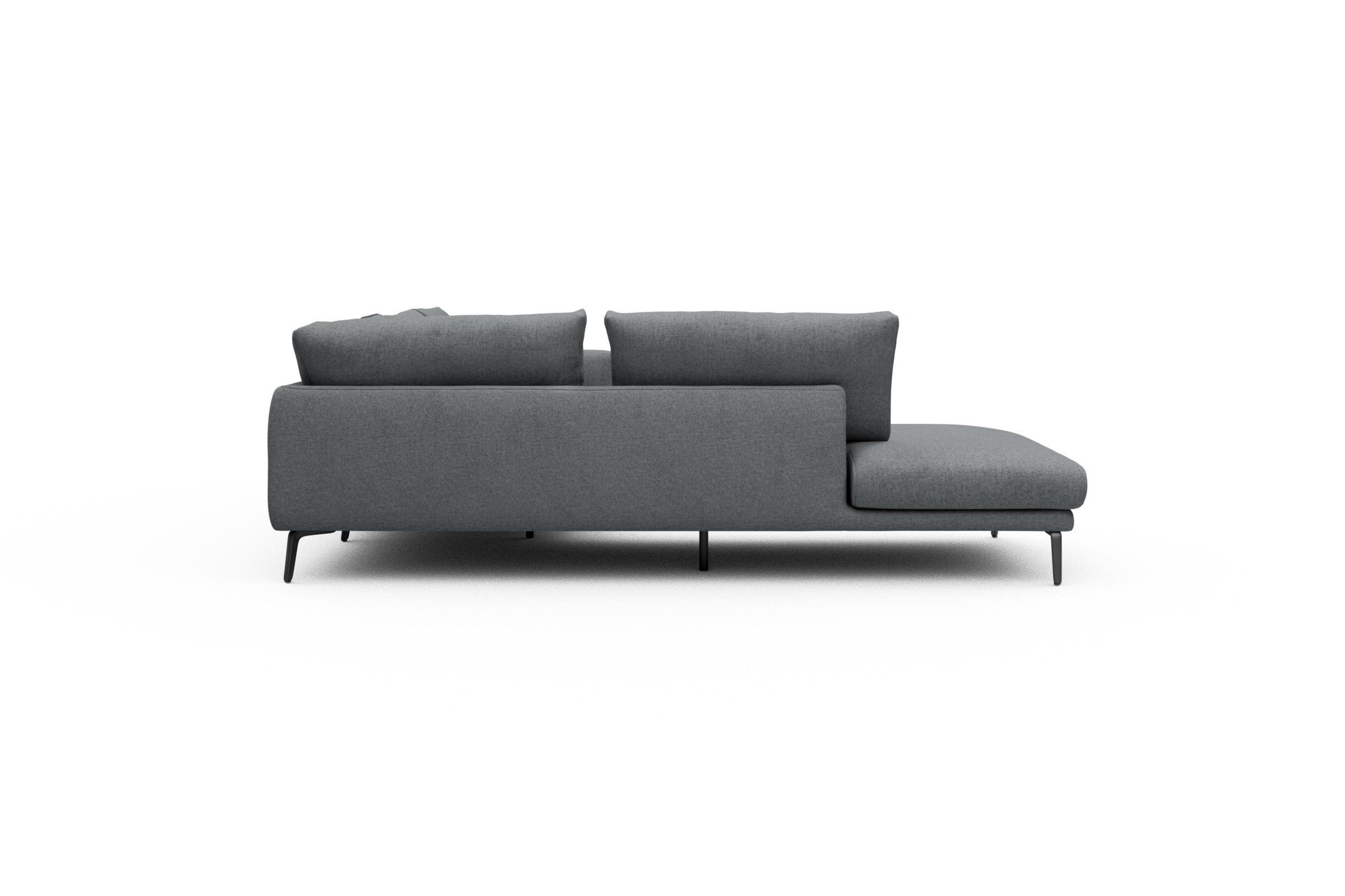 Ecksofa Karl Relax-Ecke links mit 2,5-Sitzer Casone-Gravel-Grey