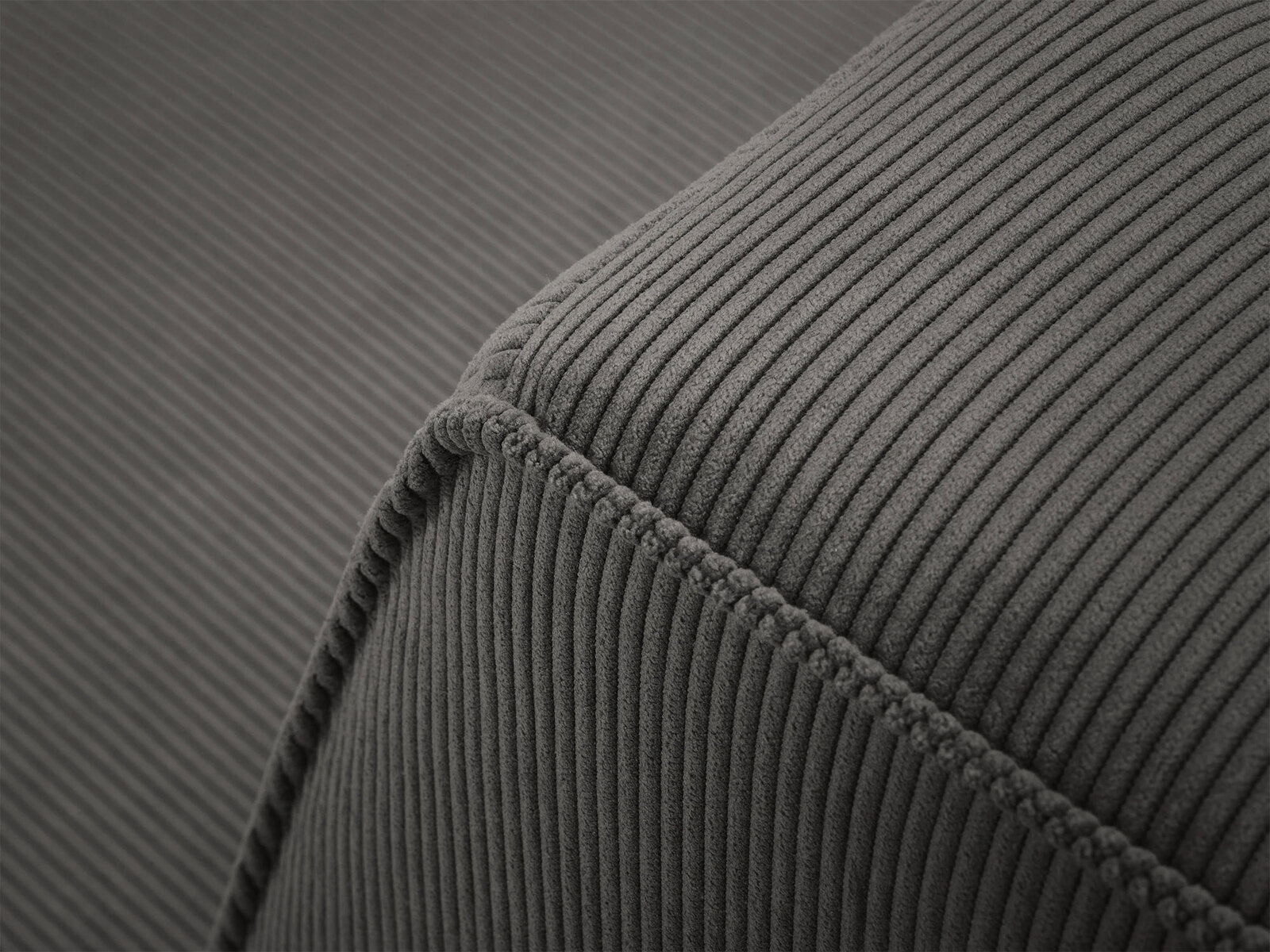 Micadoni Sofa Ruby 3-Sitzer Kord Scala Dunkelgrau