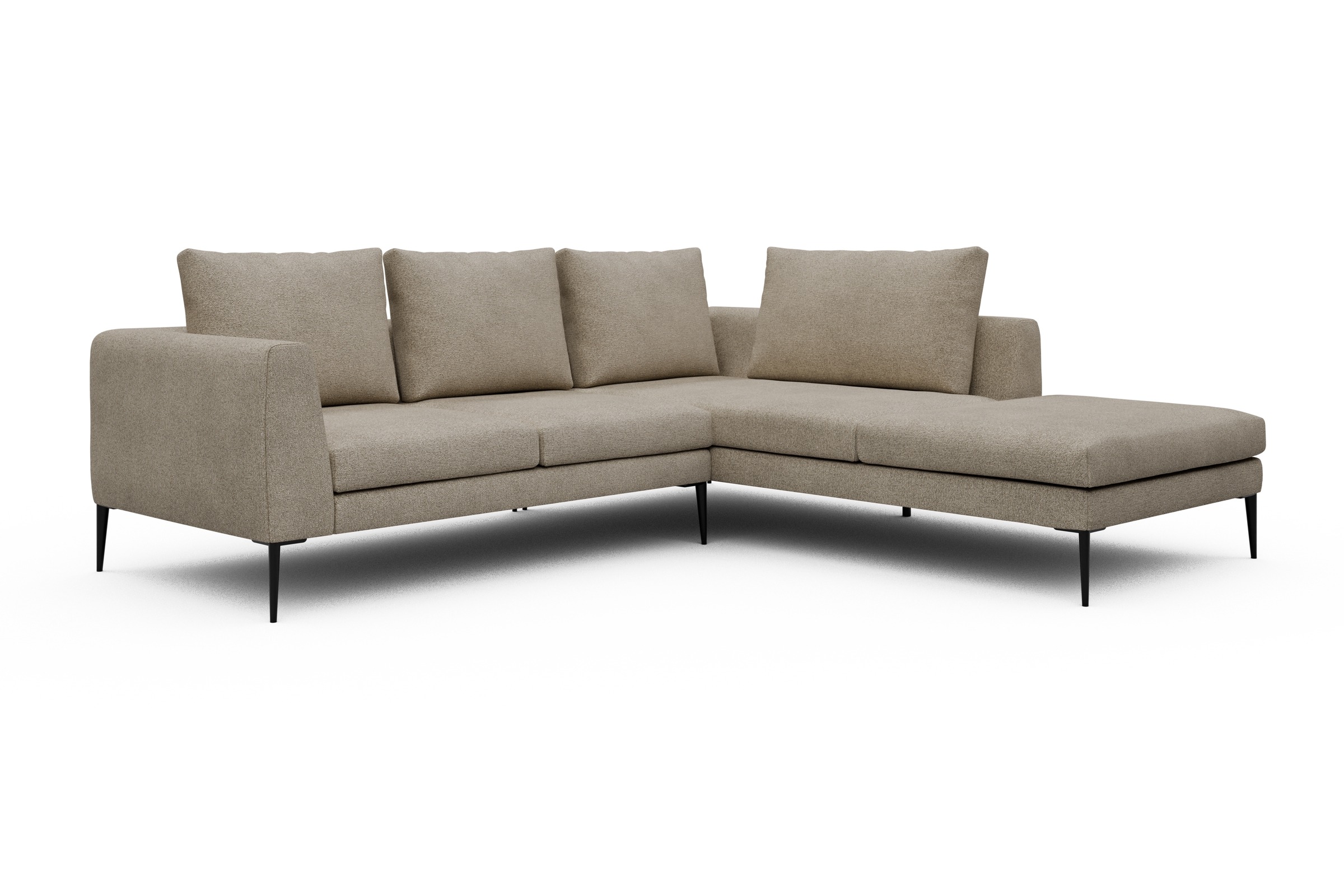 Ecksofa Paul Relax-Ecke rechts mit 2-Sitzer Boucle-Beige