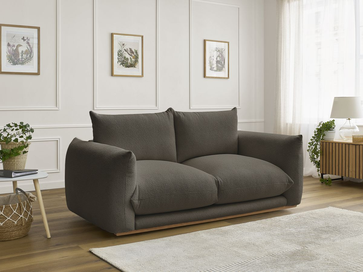 Bobochic Ernest Sofa 2-Sitzer Bouclé-Stoff Braun
