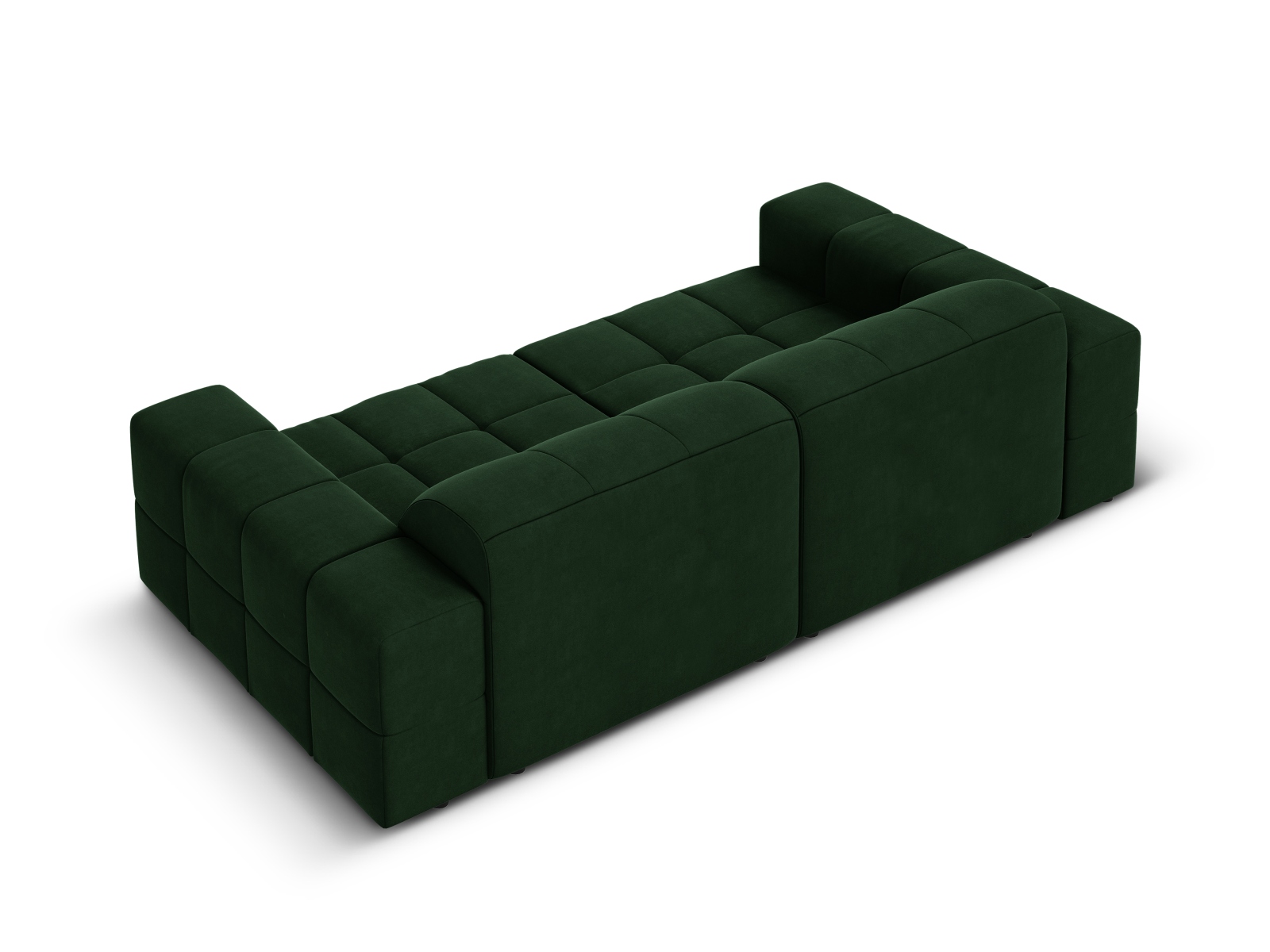 Cosmopolitan Design Sofa Chicago 3-Sitzer Samt Bluvel Flaschengrün