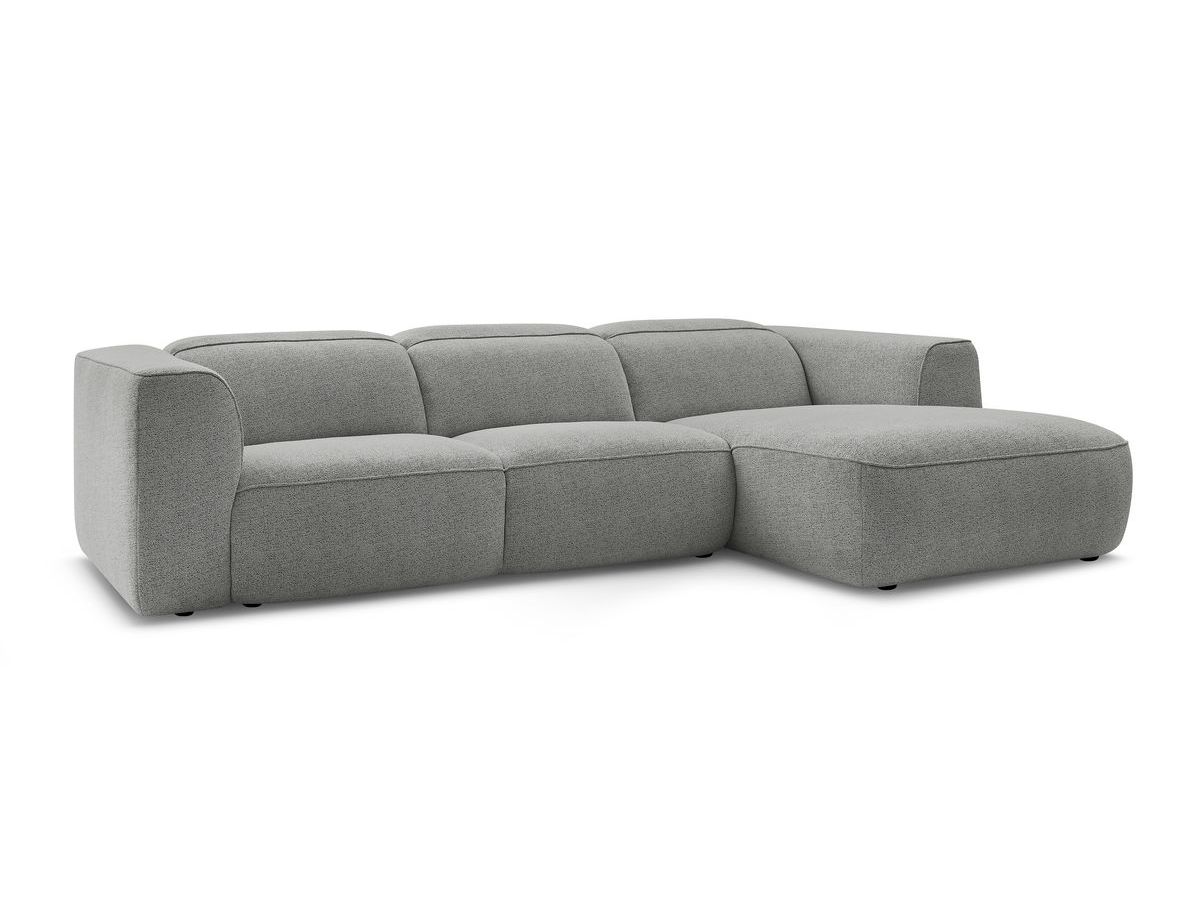 Bobochic William Ecksofa Melange-Stoff Hellgrau Ecke rechts