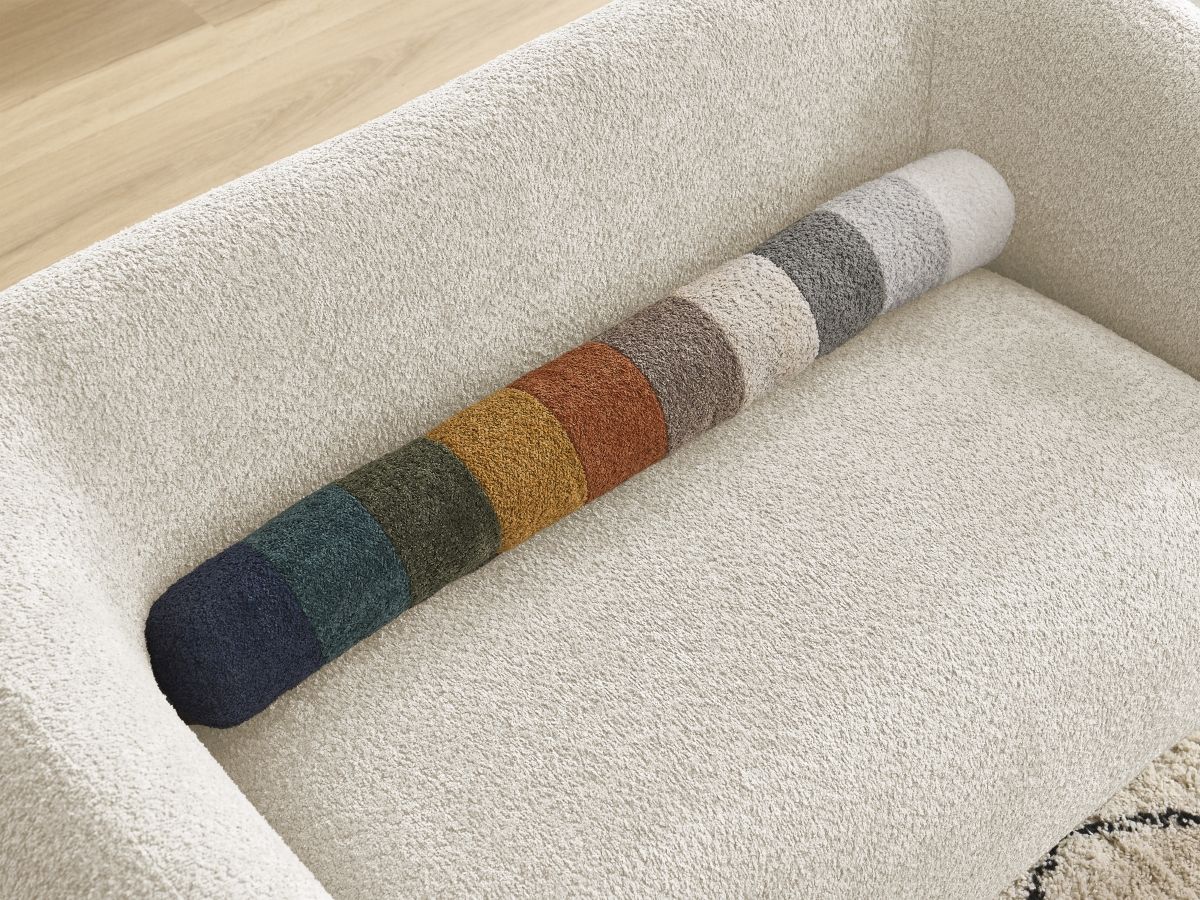 Bobochic Celine Sofa 2-Sitzer Bouclé-Stoff Beige