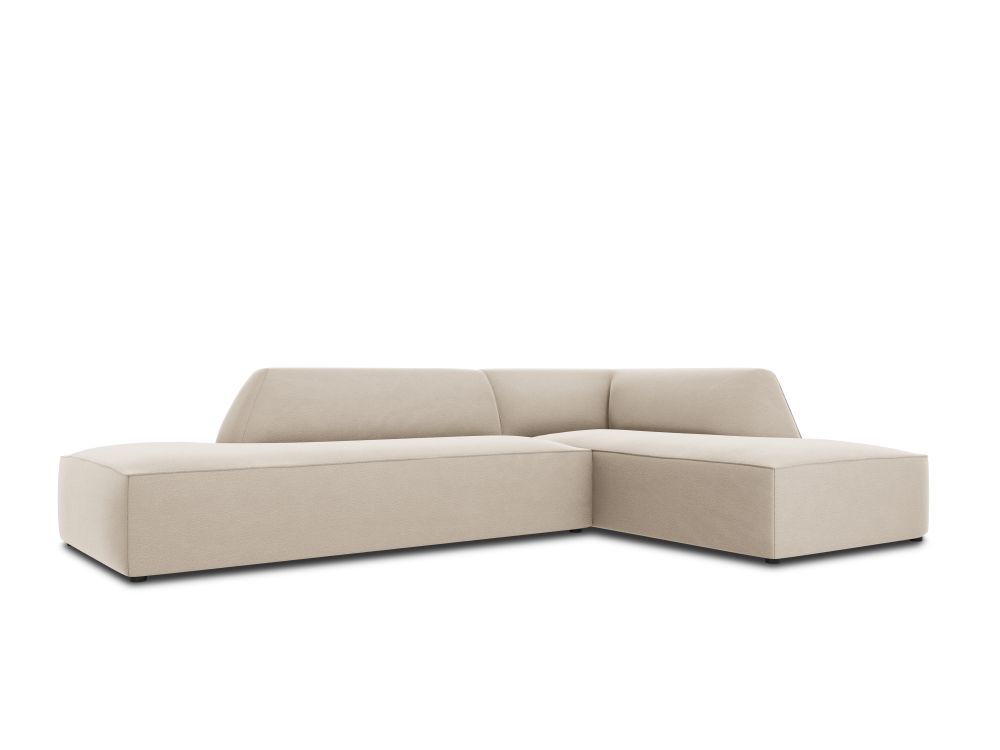Cosmopolitan Design Ecksofa Siena 4-Sitzer offen Samt Salvador Beige Rechts