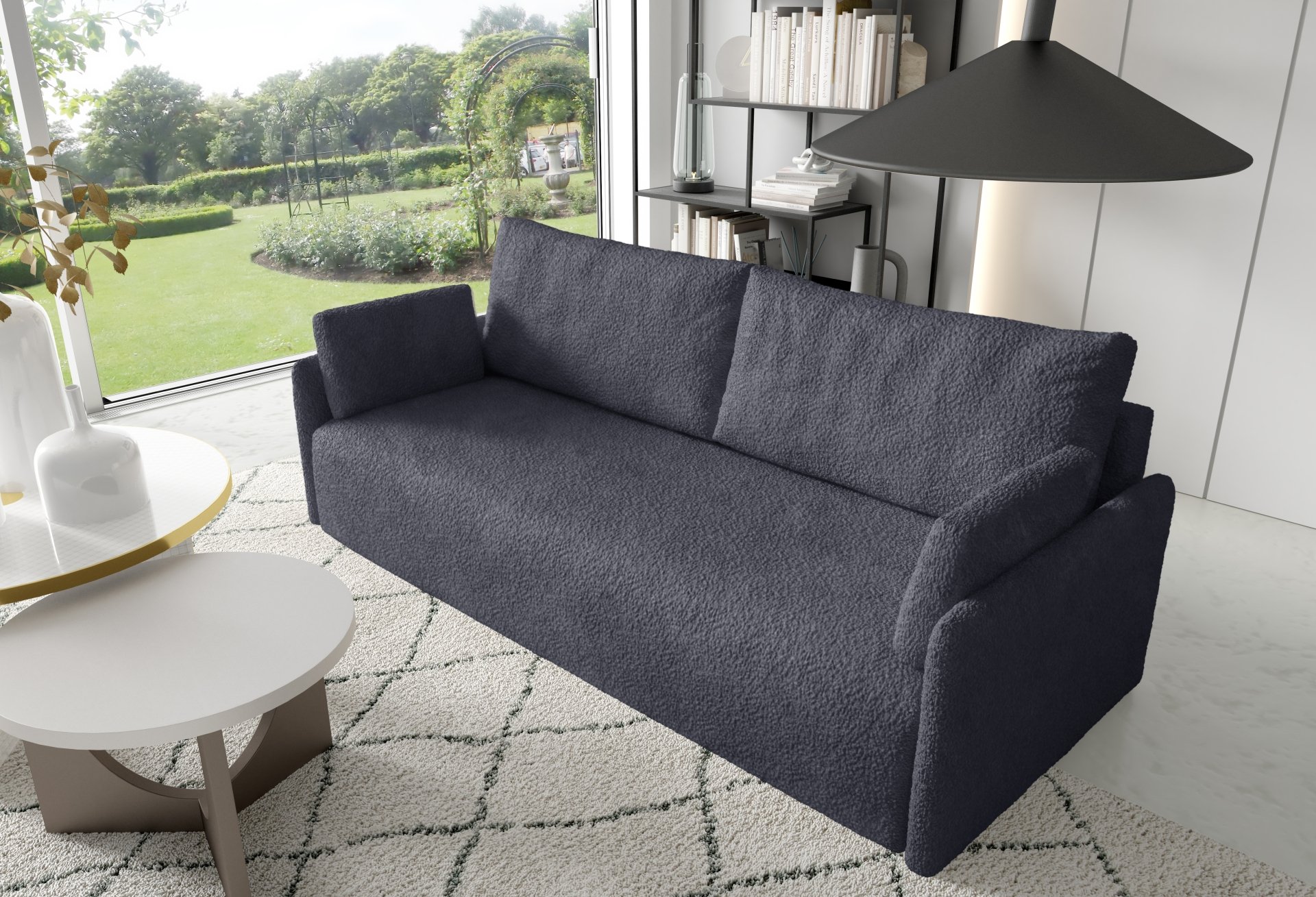 Mino 3-Sitzer Abriamo Bouclé Schlafsofa
