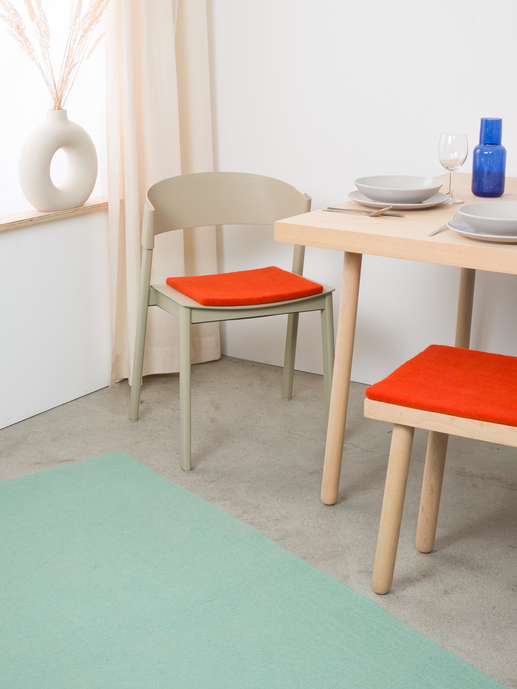 myfelt Mats Filz-Sitzauflage Rotorange 36 x 36 cm