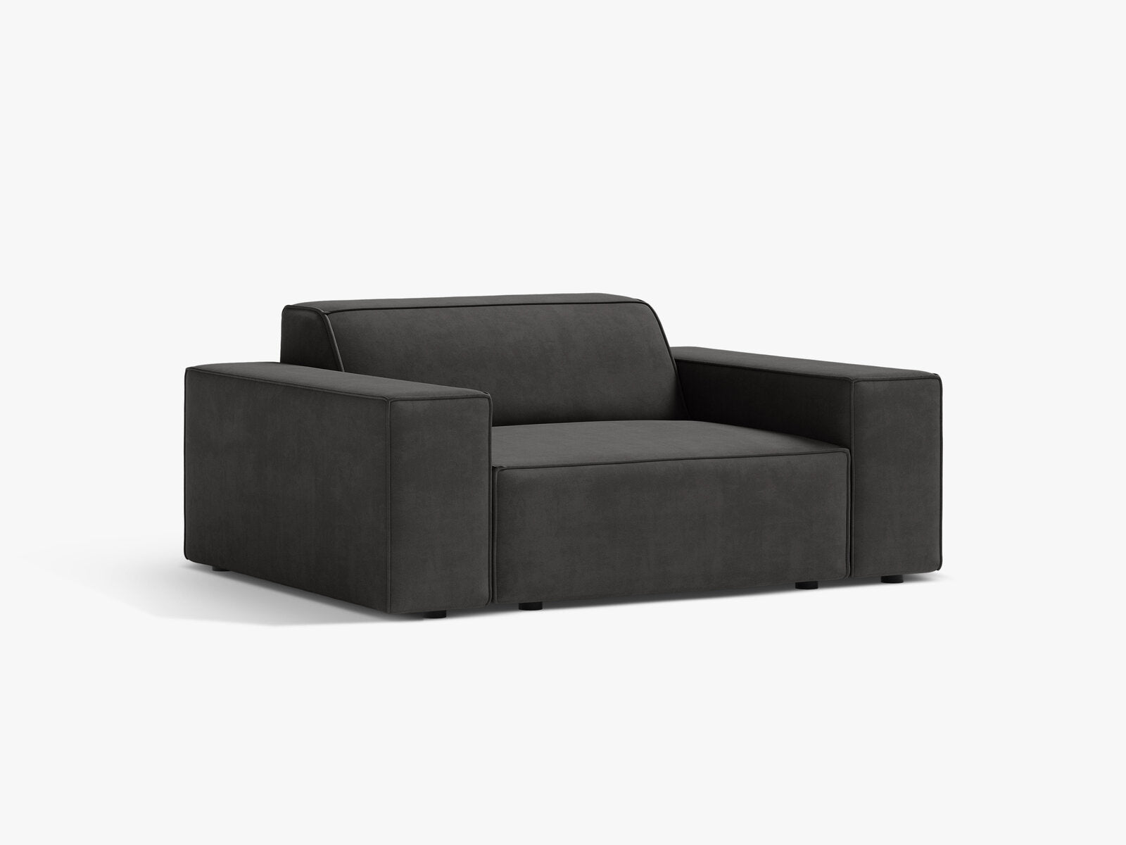 Micadoni Sessel Jodie 1-Sitzer Samt Bluvel Grau