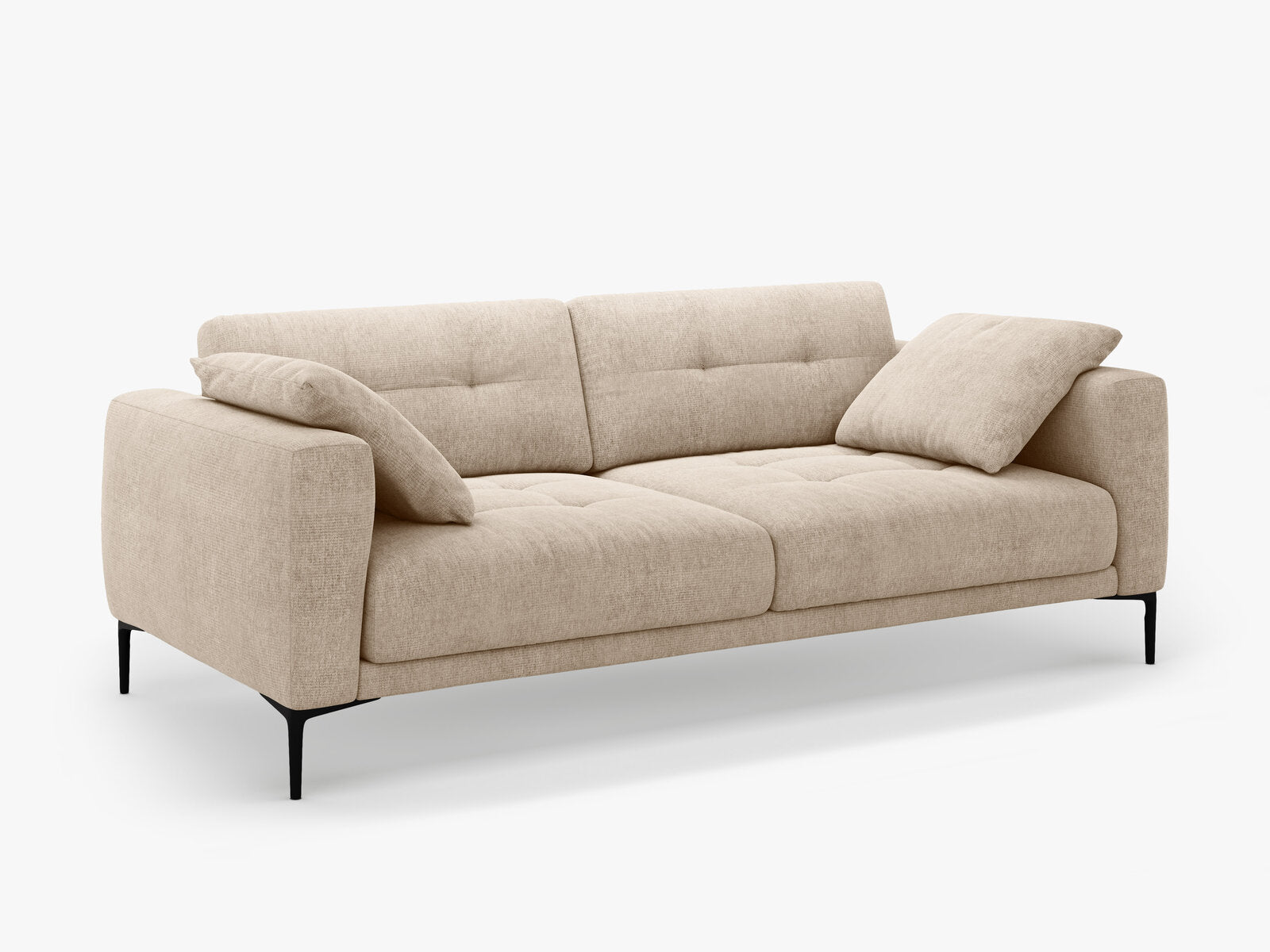 Micadoni Sofa Bemy 4-Sitzer Strukturierter Stoff Sand