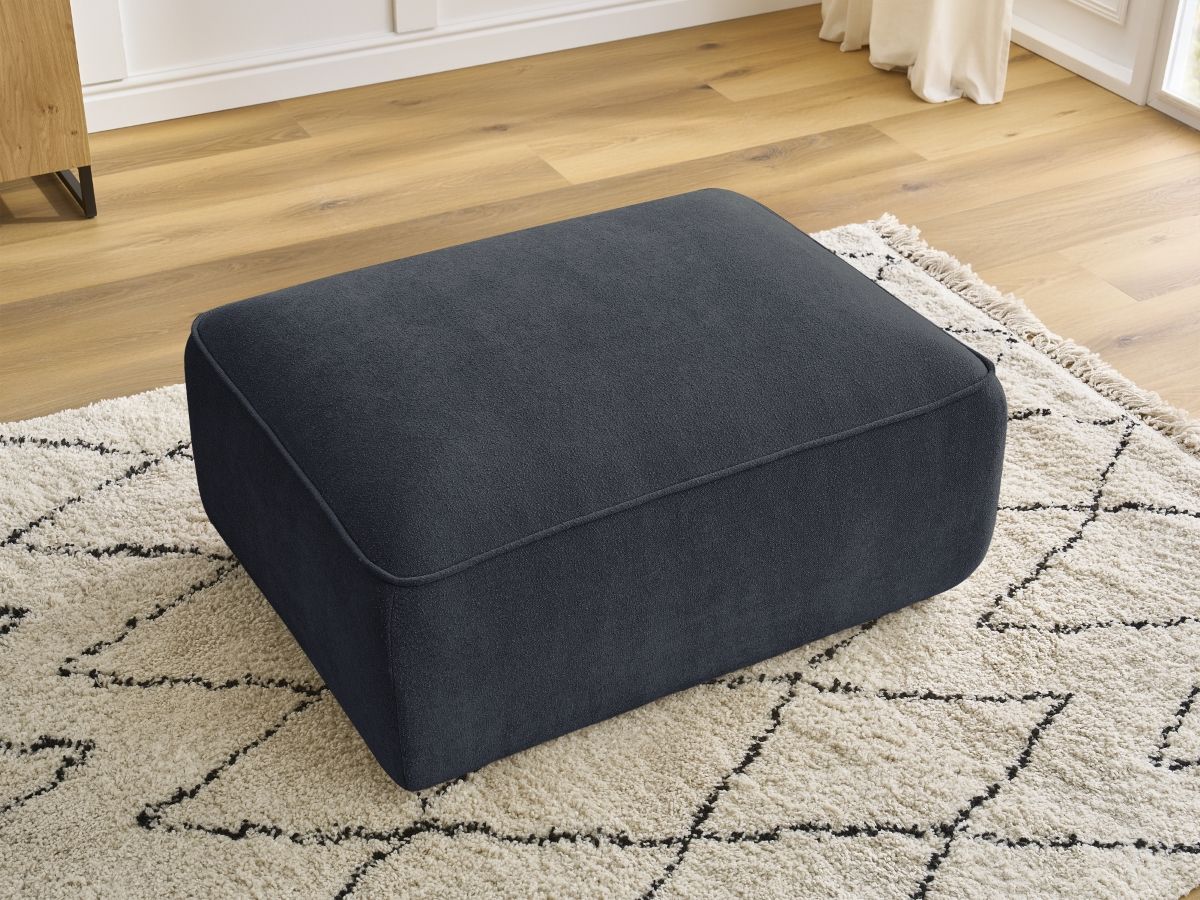 Bobochic Zephyr Pouf Strukturstoff Dunkelblau