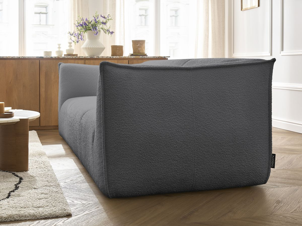 Bobochic Giorgia Sofa 5-Sitzer 534 × 100 cm Bouclé-Stoff Dunkelgrau