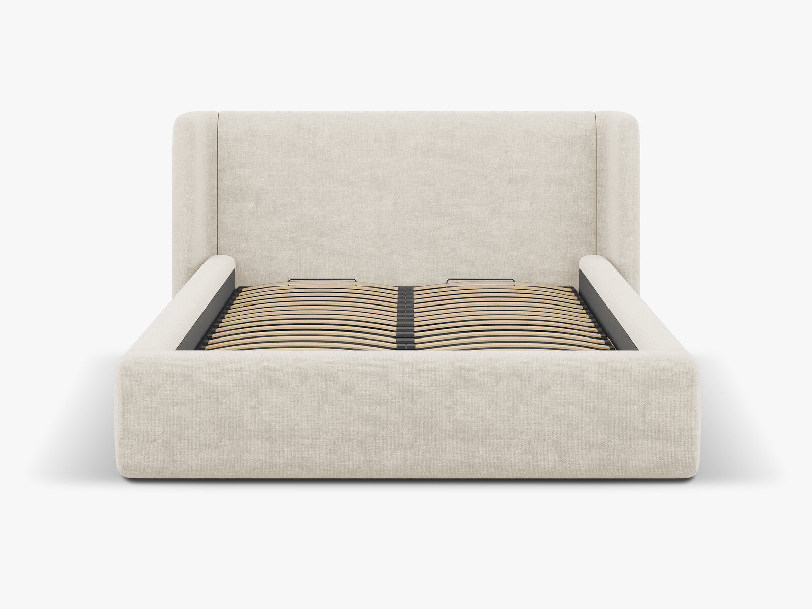Micadoni Bett Jolene Strukturierter Stoff Wind Helles Beige