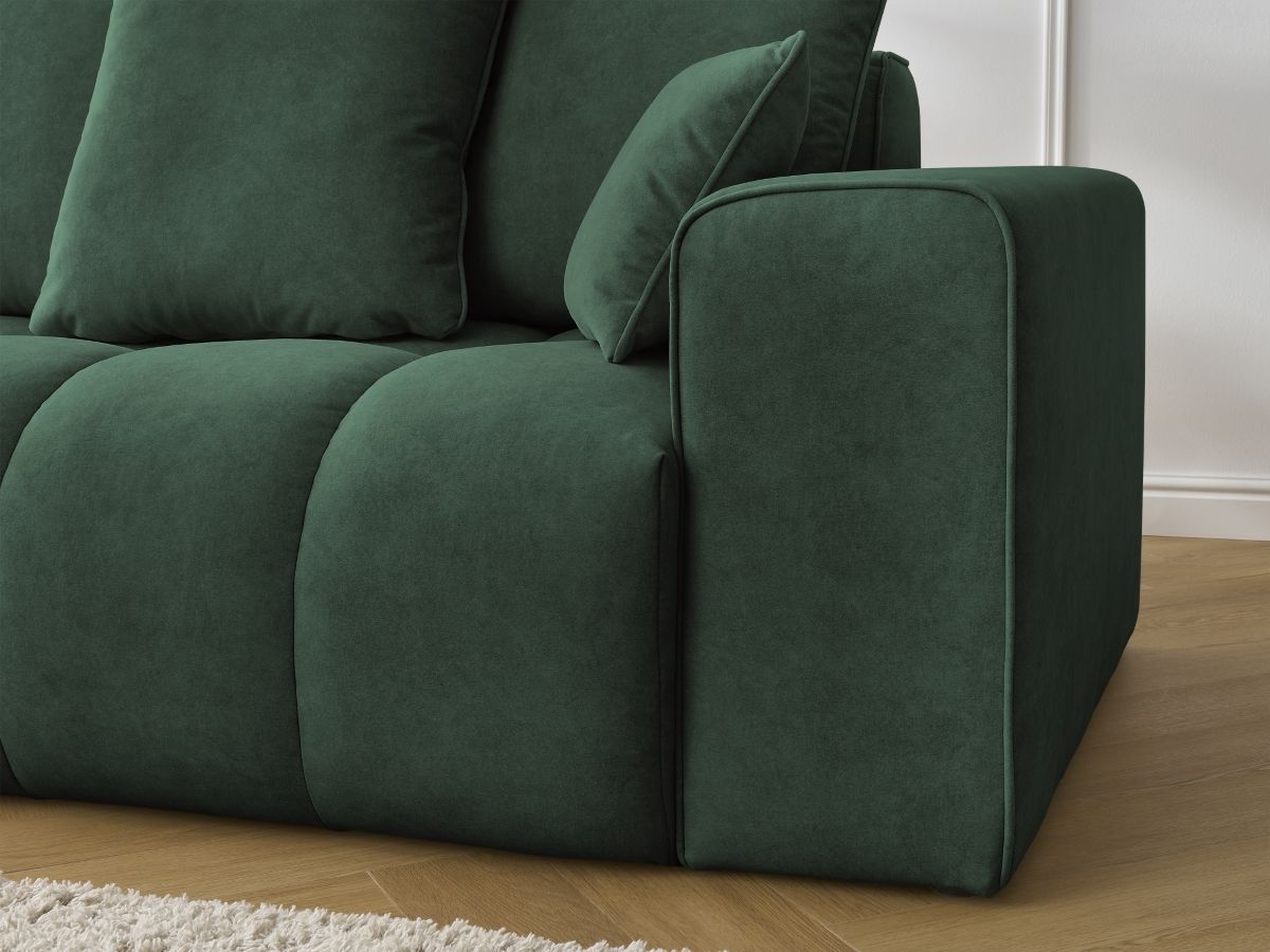 Bobochic Mont-blanc Sofa 4-Sitzer Samt Grün Armlehne rechts