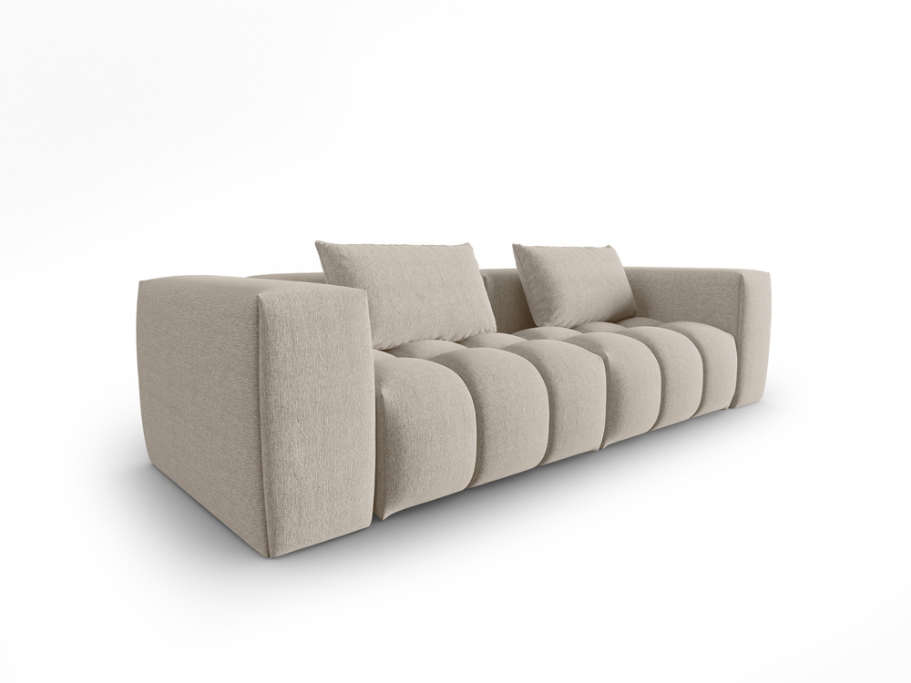 Cosmopolitan Design Sofa Verona 3-Sitzer Strukturierter Stoff Sorella Sand