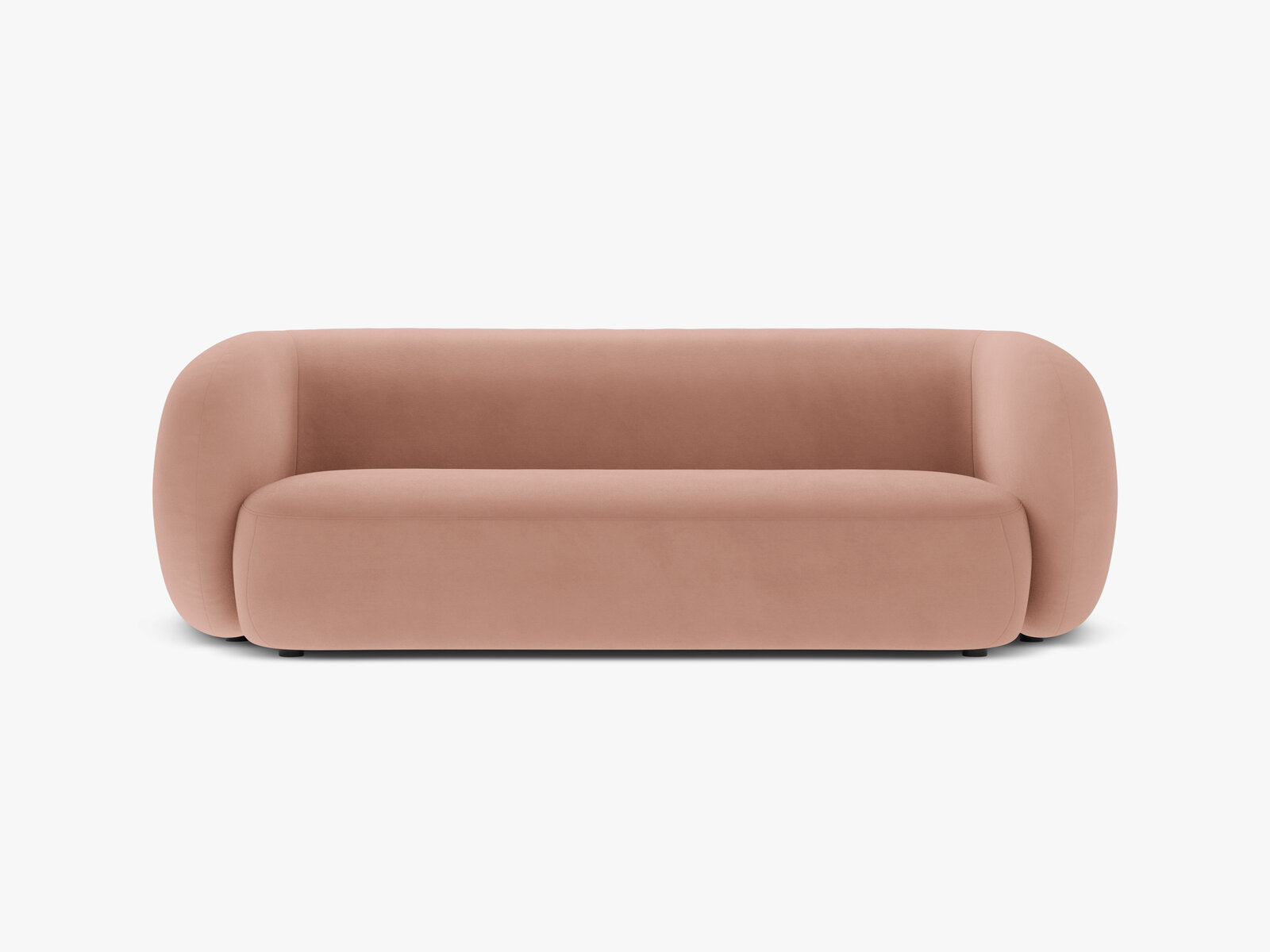 Micadoni Sofa Kate 3-Sitzer Samt Rosa