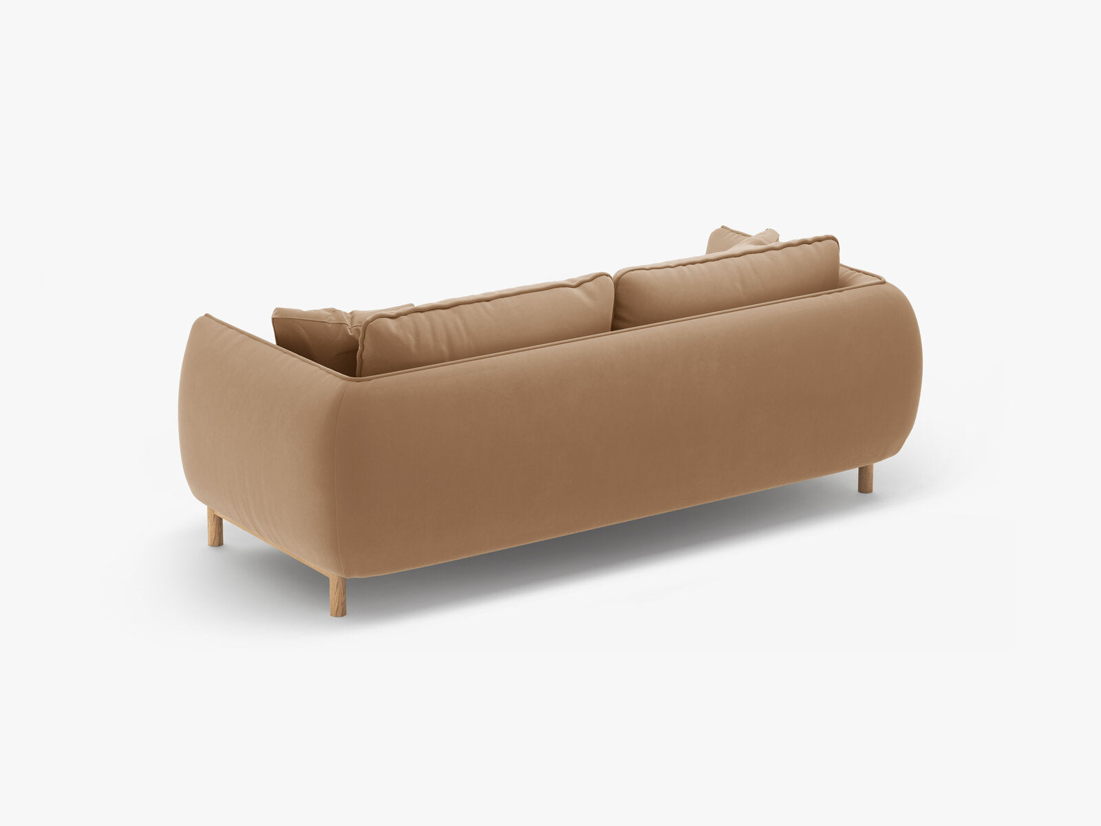 Micadoni Ada Sofa 2-Sitzer Samt Casino Mandelbeige