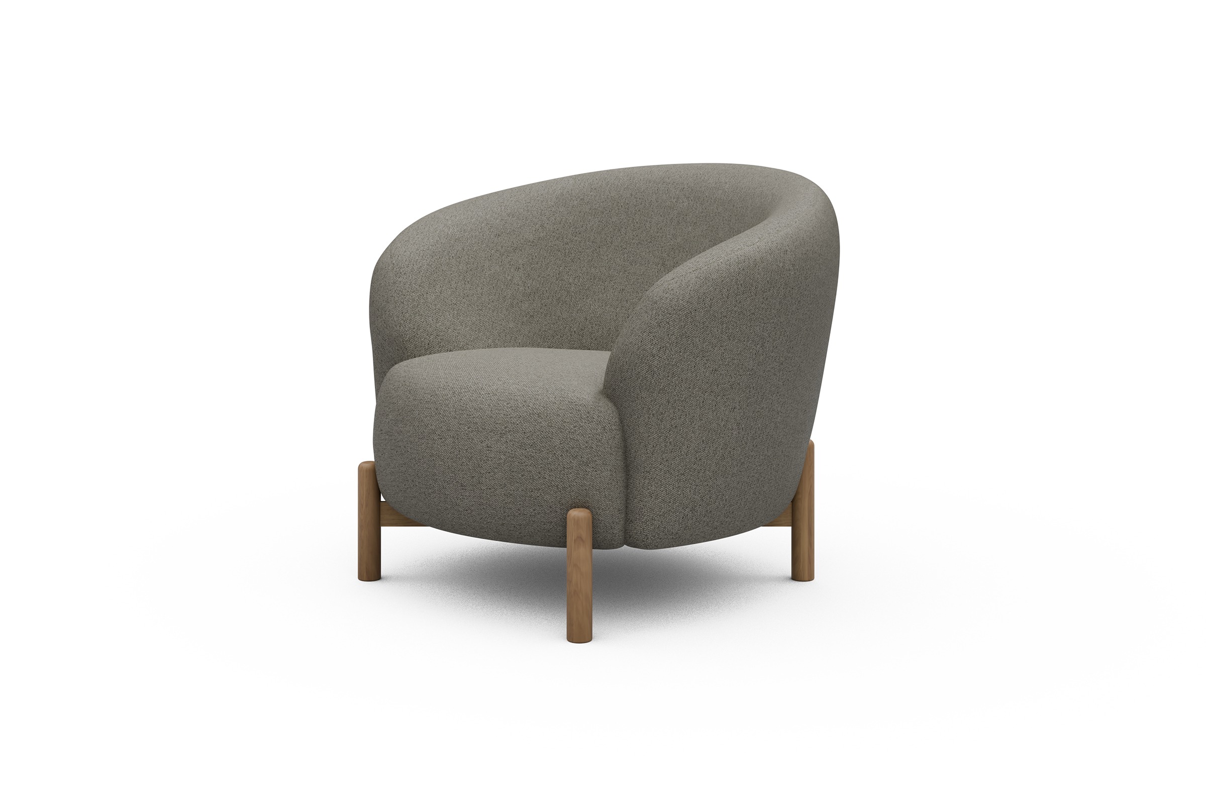 Sessel Ronda Holzbeine Eiche Natur Denari-Warm-Grey