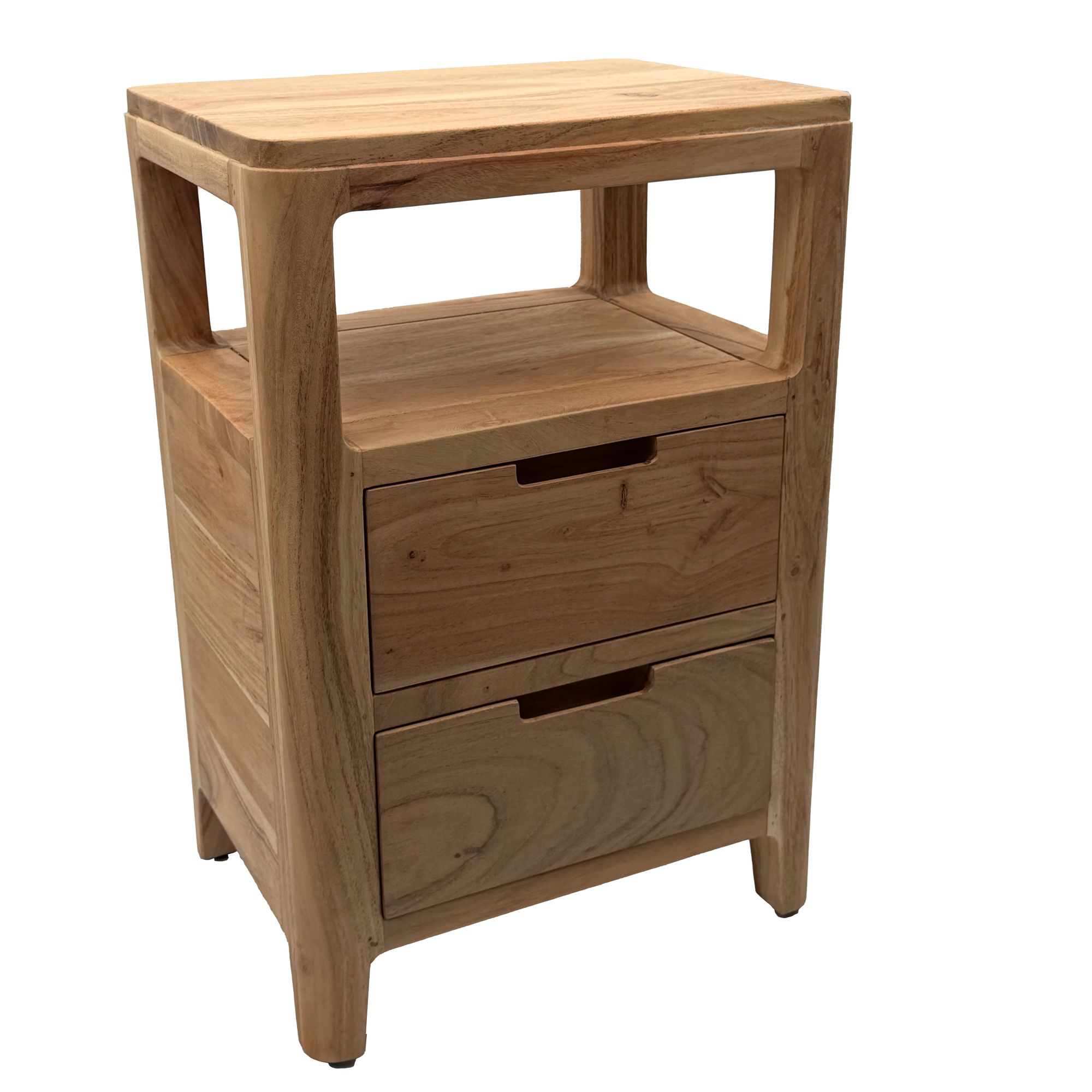 Nachttisch Sletta Akazie Massivholz 40 × 30 × 60 cm