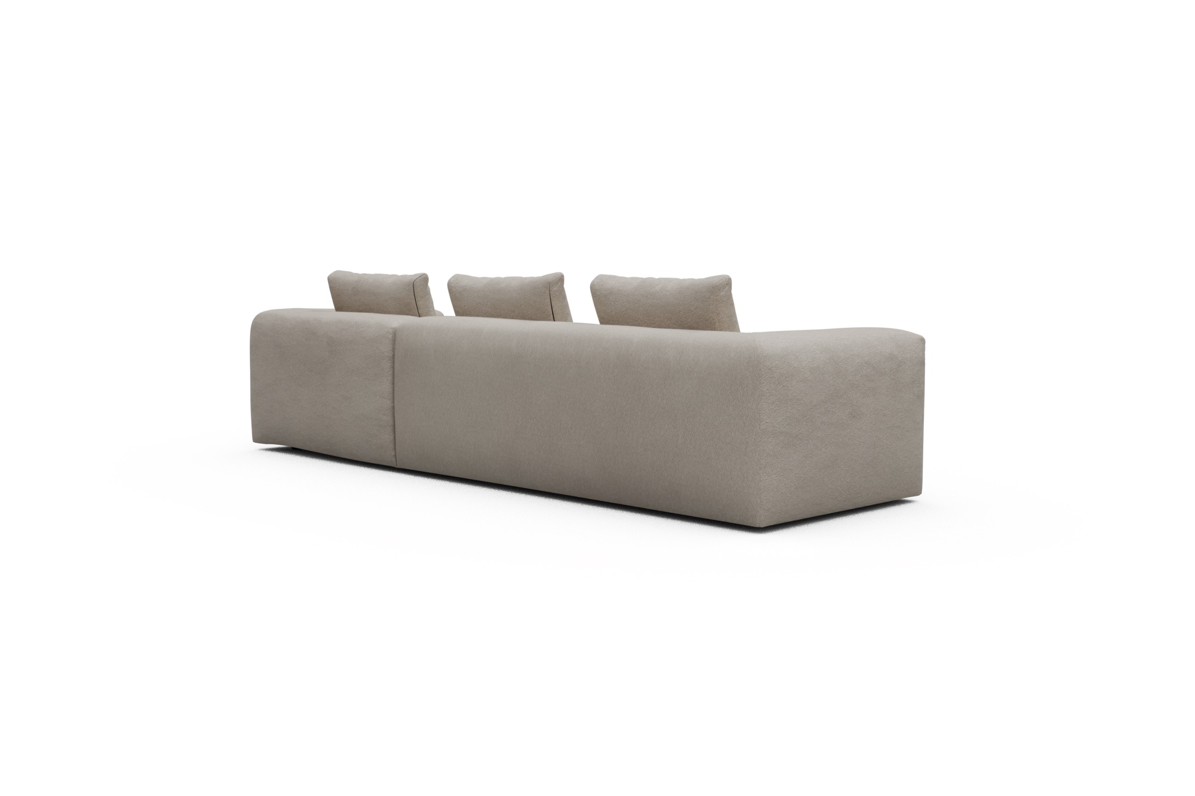 Ecksofa Fred Chaiselongue rechts mit 2,5-Sitzer Aivi-Lace-Beige