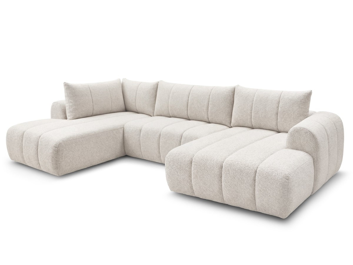 Bobochic Nesty Wohnlandschaft Melange-Stoff Beige Ecke rechts