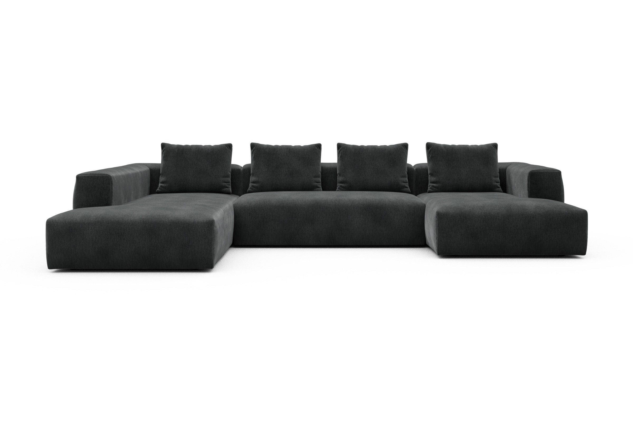 Skandi Home Wohnlandschaft Fred Relax-Ecke links mit 2-Sitzer und Chaiselongue rechts Smooth-Deep-Warm-Grey moebelfaktor