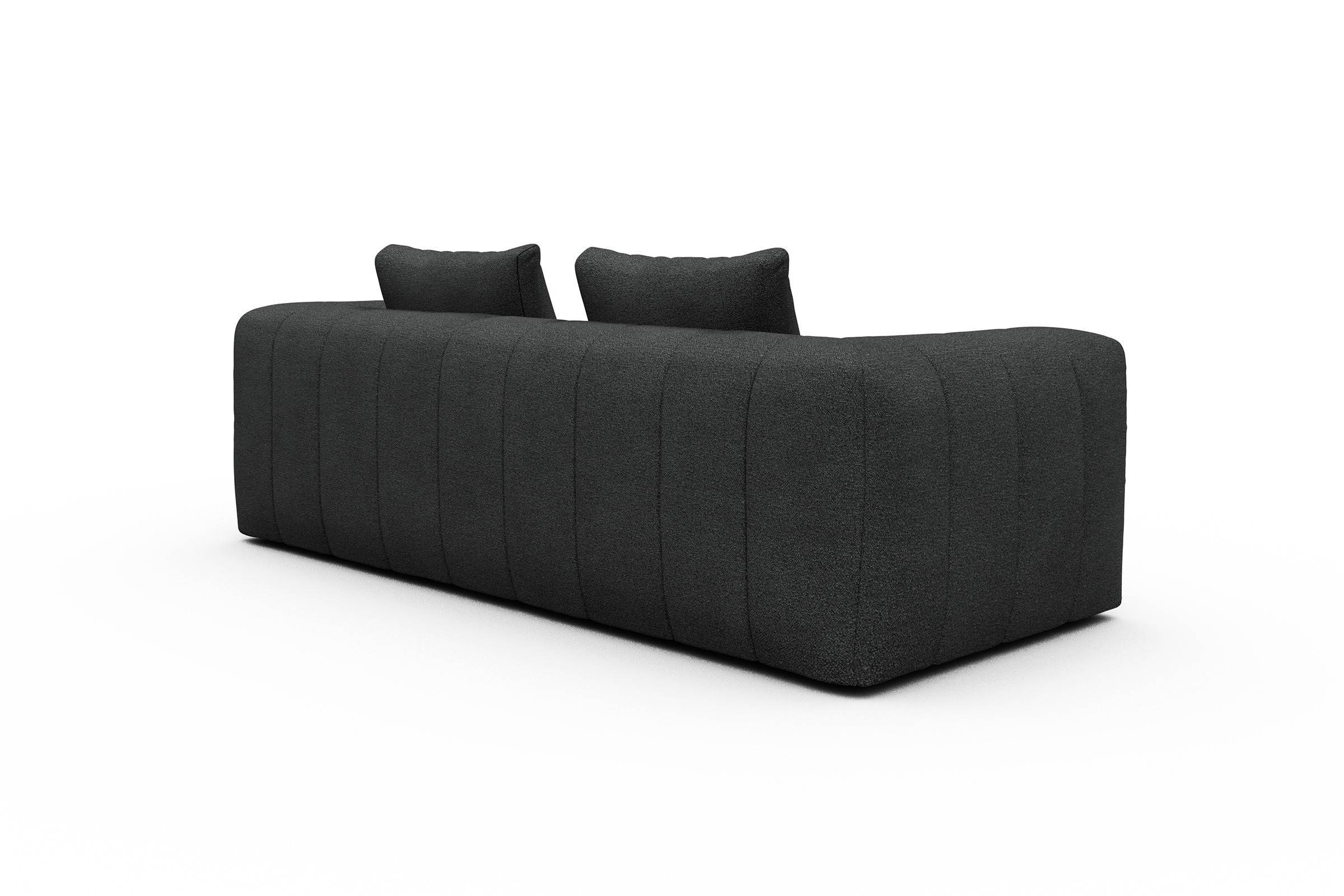 Sofa Hugo 3-Sitzer Boucle-Charcoal