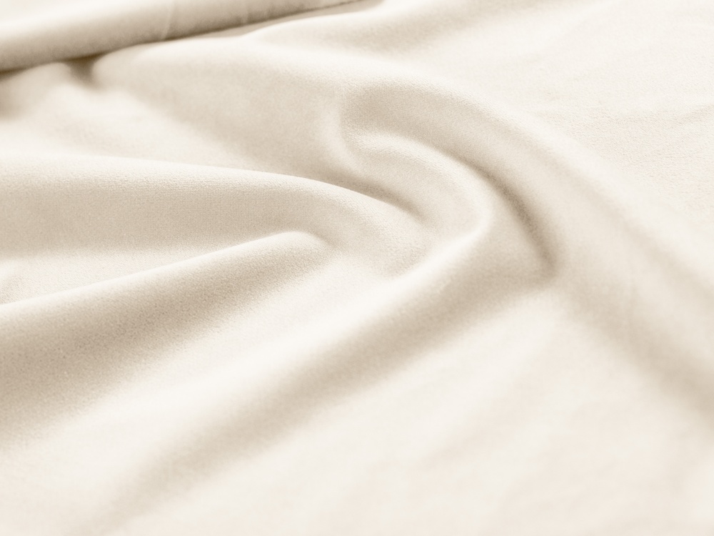 Cosmopolitan Design Panoramasofa Vienna 7-Sitzer Samt Bluvel Helles Beige Links Beine Gold