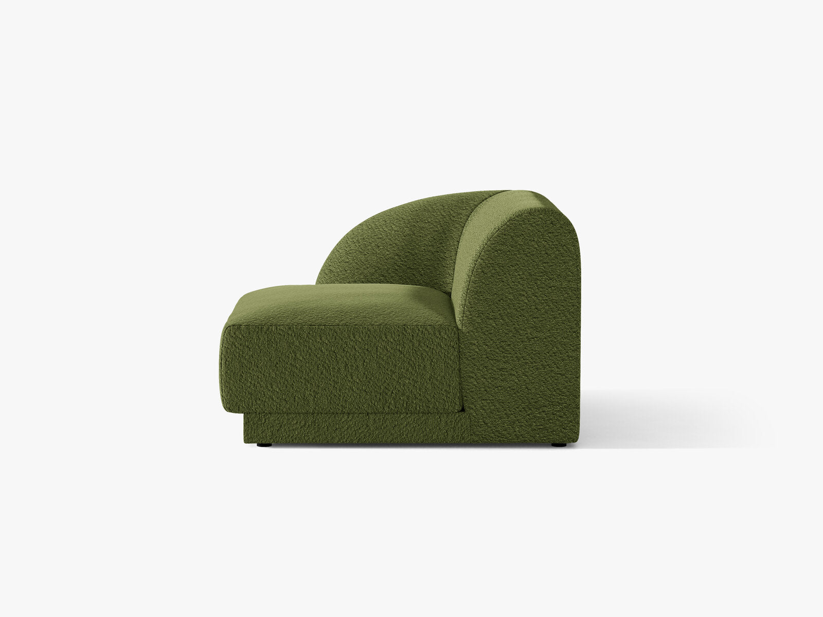Micadoni Eckmodul Miley 1-Sitzer Links Boucle Baloo Dunkel-Olivgrün