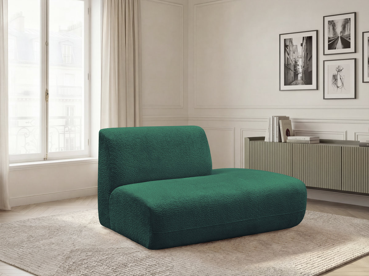 Bobochic Anda Sofamodul 2-Sitzer Chenille Dunkelgrün Ecke rechts