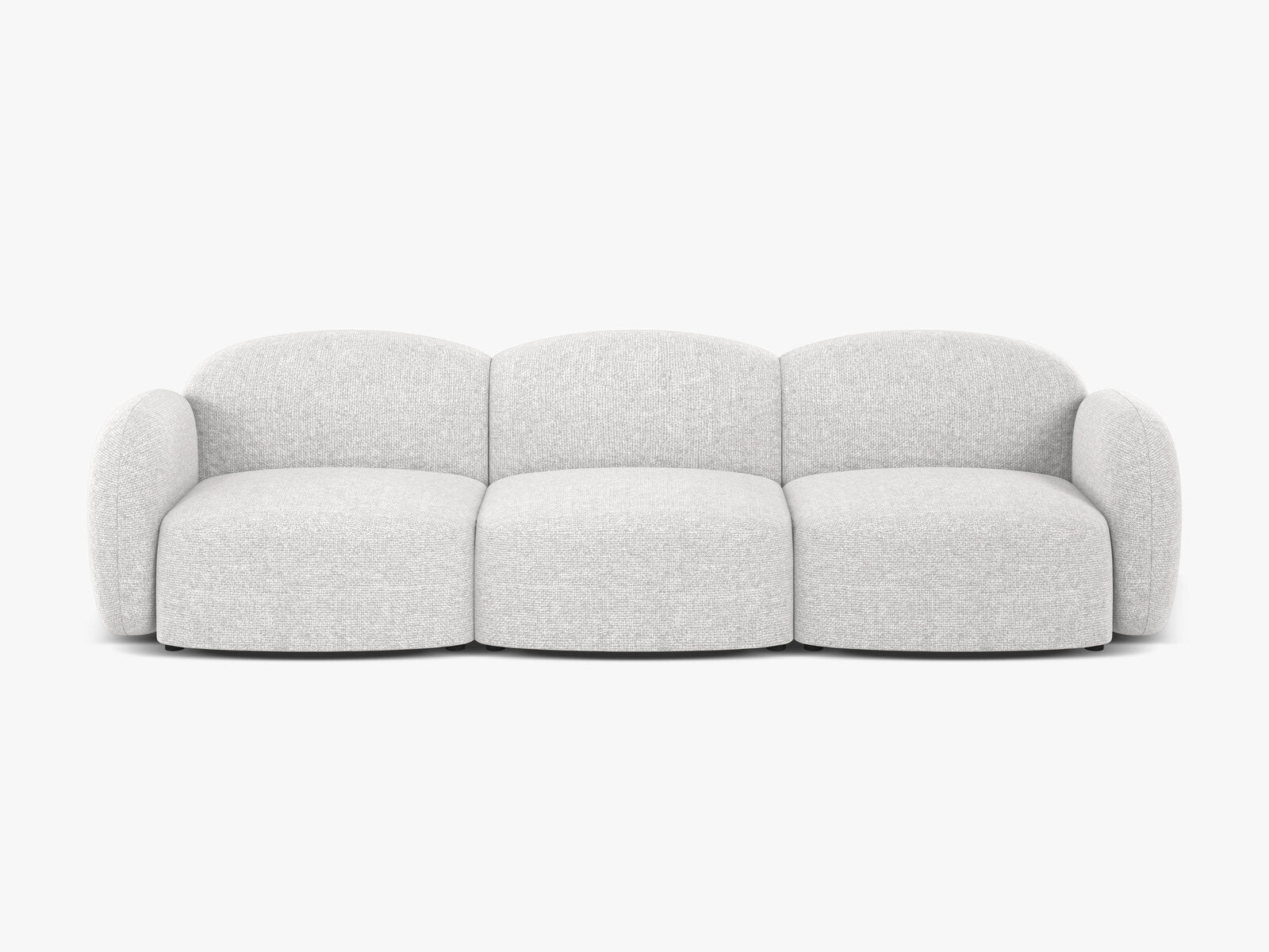 Micadoni Sofa Blair 3-Sitzer Chenille Eden Silber
