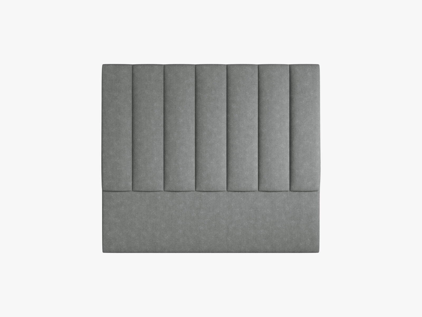 Micadoni Marl Samtiger Kopfteil 140 cm (H 120 cm) Strukturierter Stoff Liberty Grau 140x120
