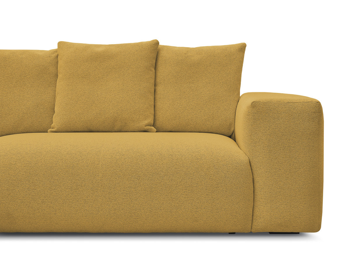 Bobochic Voltaire Ecksofa 268 × 214 cm Melange-Stoff Gelb Ecke links