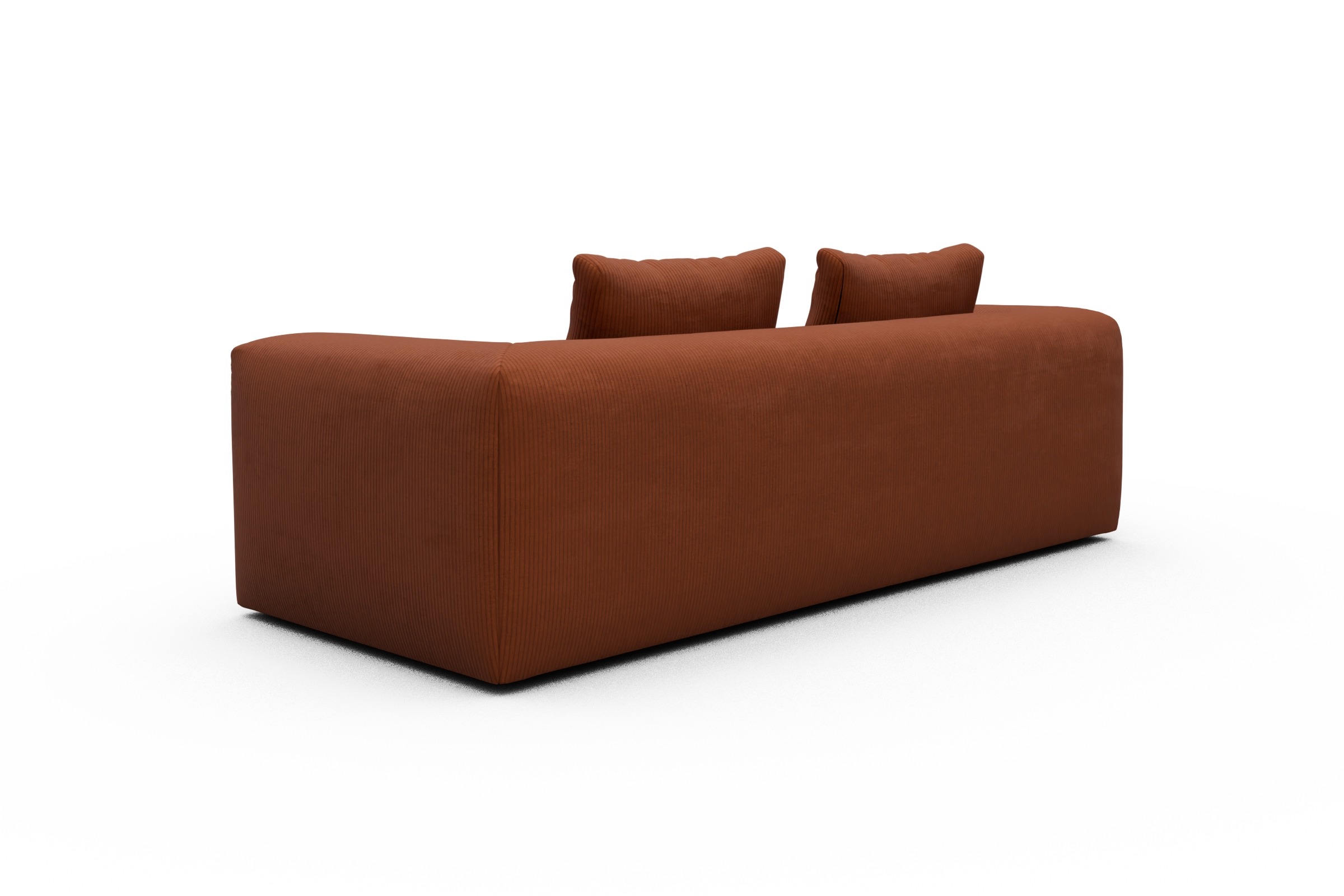 Sofa Fred 3-Sitzer Corduroy-Burnt-Orange