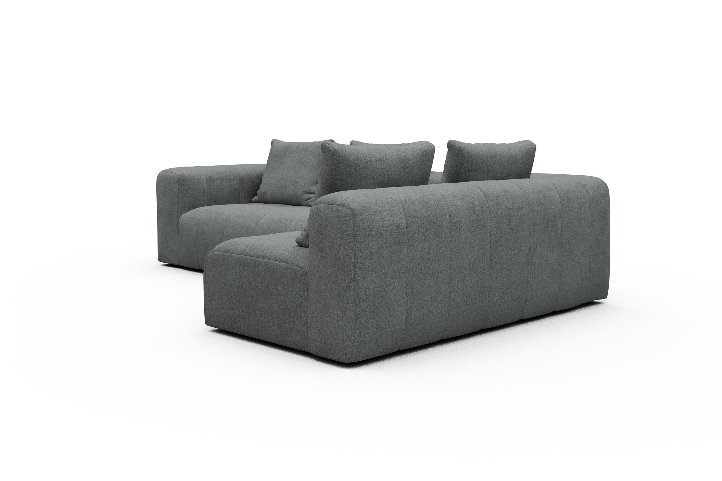 Ecksofa Hugo 2x 2,5-Sitzer Armlehne links Casone-Gravel-Grey