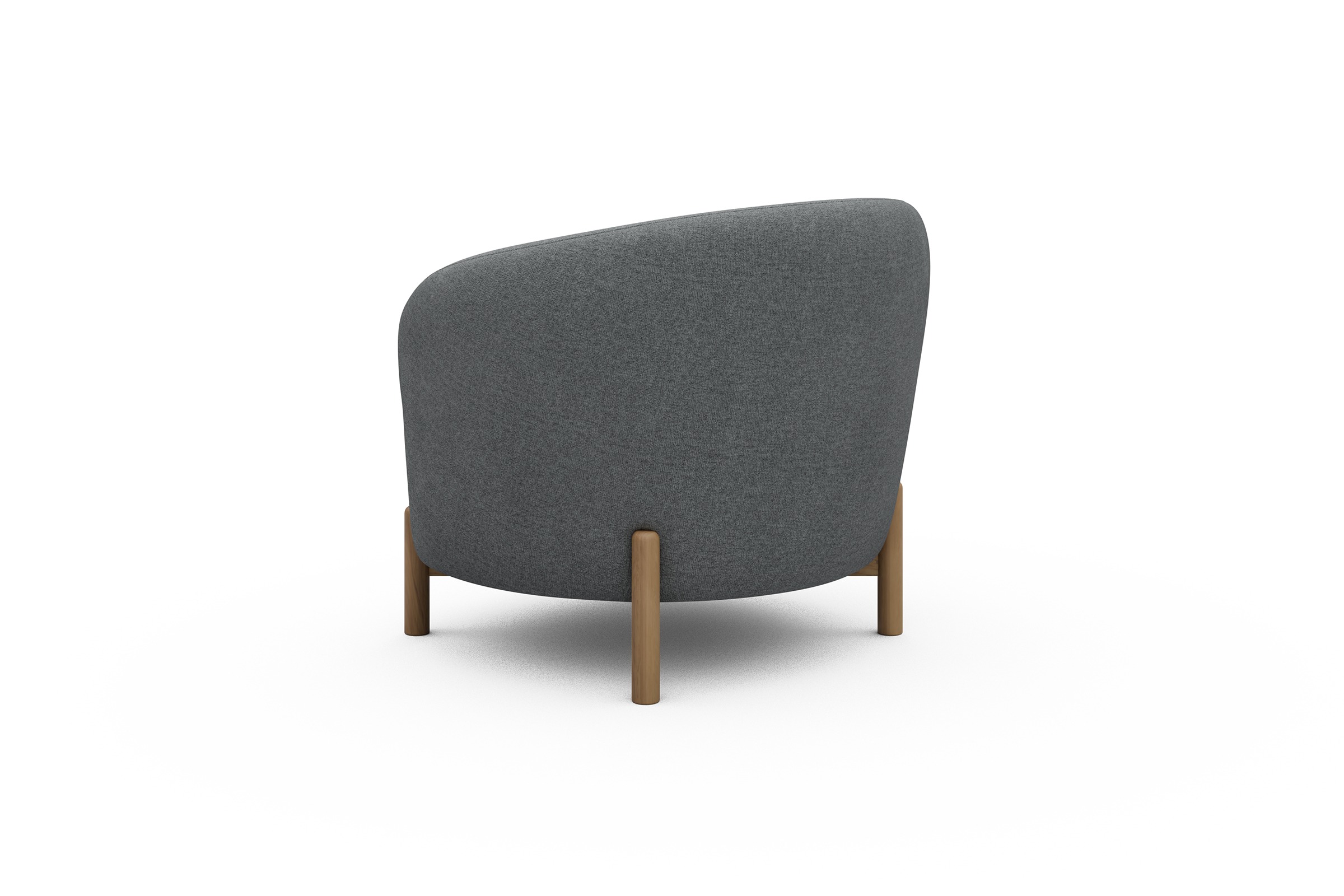 Sessel Ronda Holzbeine Eiche Natur Casone-Gravel-Grey