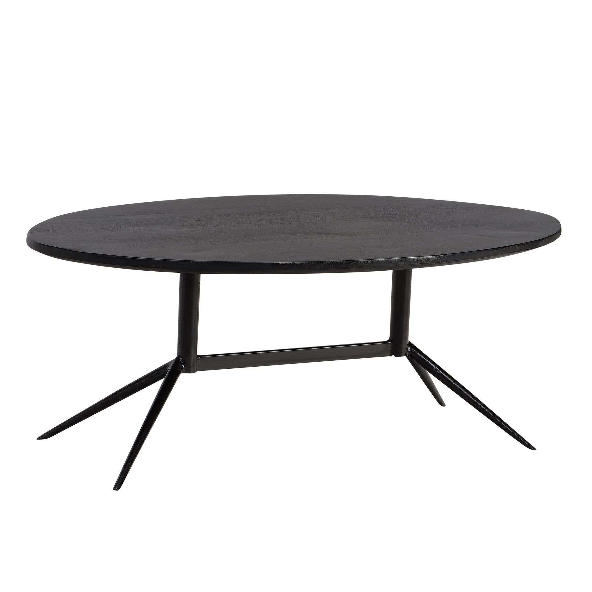 Couchtisch Eidsdal Mango Massivholz Schwarz 90 × 50 × 35 cm