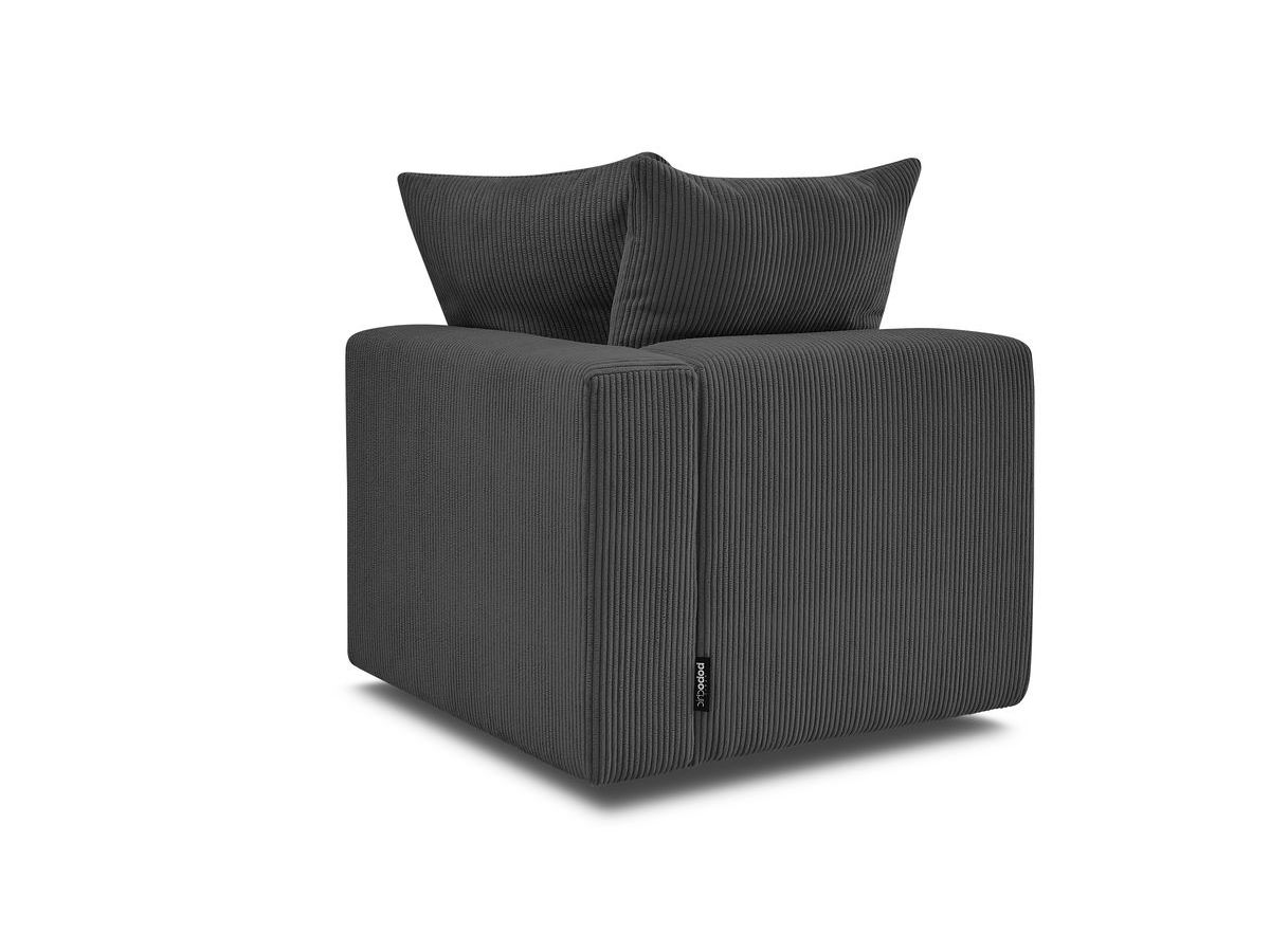 Bobochic Voltaire Eckmodul Cordsamt Dunkelgrau Ecke rechts