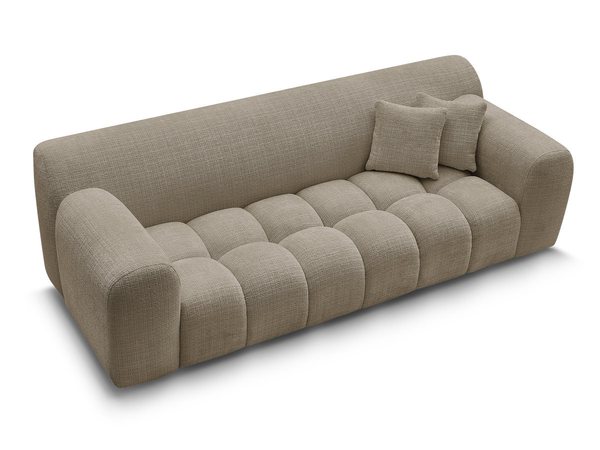 Bobochic Melisse Sofa 3-Sitzer Strukturstoff Taupe