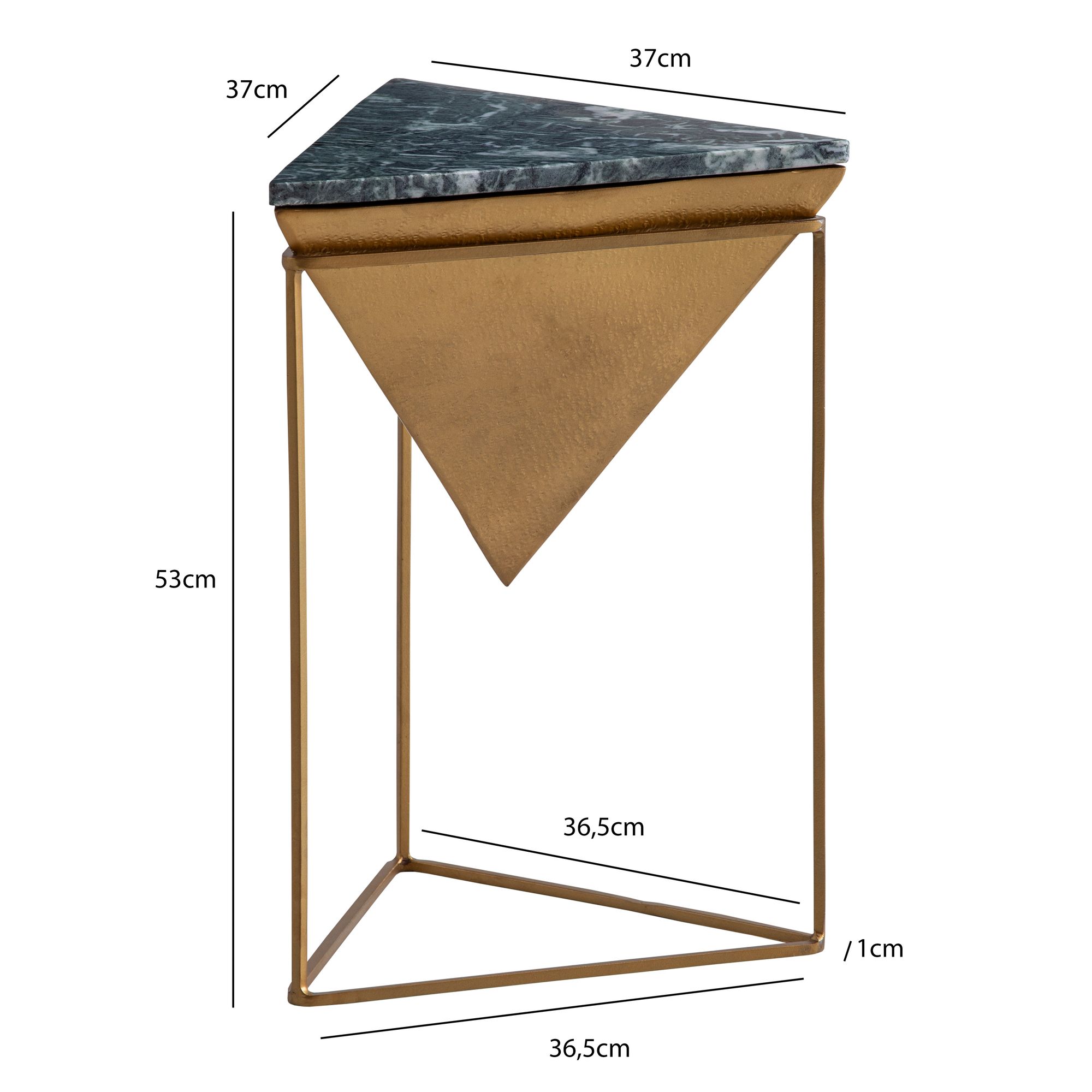 Beistelltisch Rosendal Marmor Gold