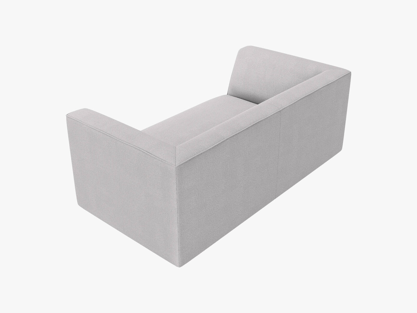Micadoni Sofa Ruby 2-Sitzer Strukturierter Stoff Ottawa Hellgrau