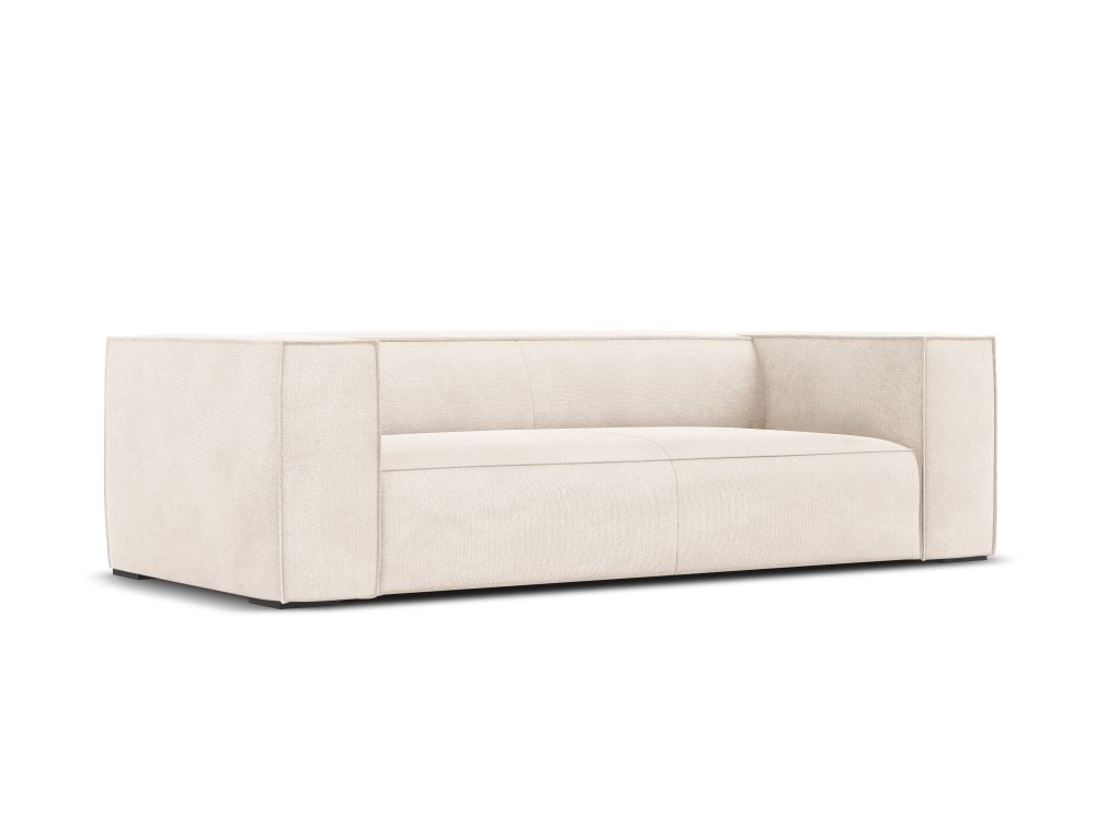 Cosmopolitan Design Sofa Turin 3-Sitzer Strukturierter Stoff Rosario Helles Beige