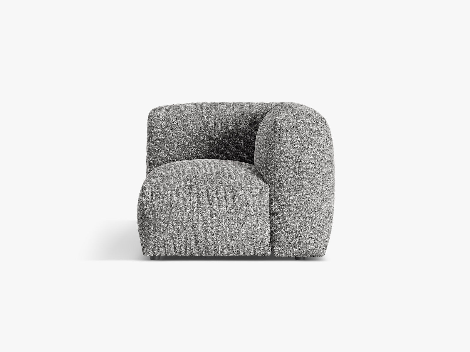 Micadoni Eckmodul Martina 1-Sitzer Klein Boucle Monet Graphit