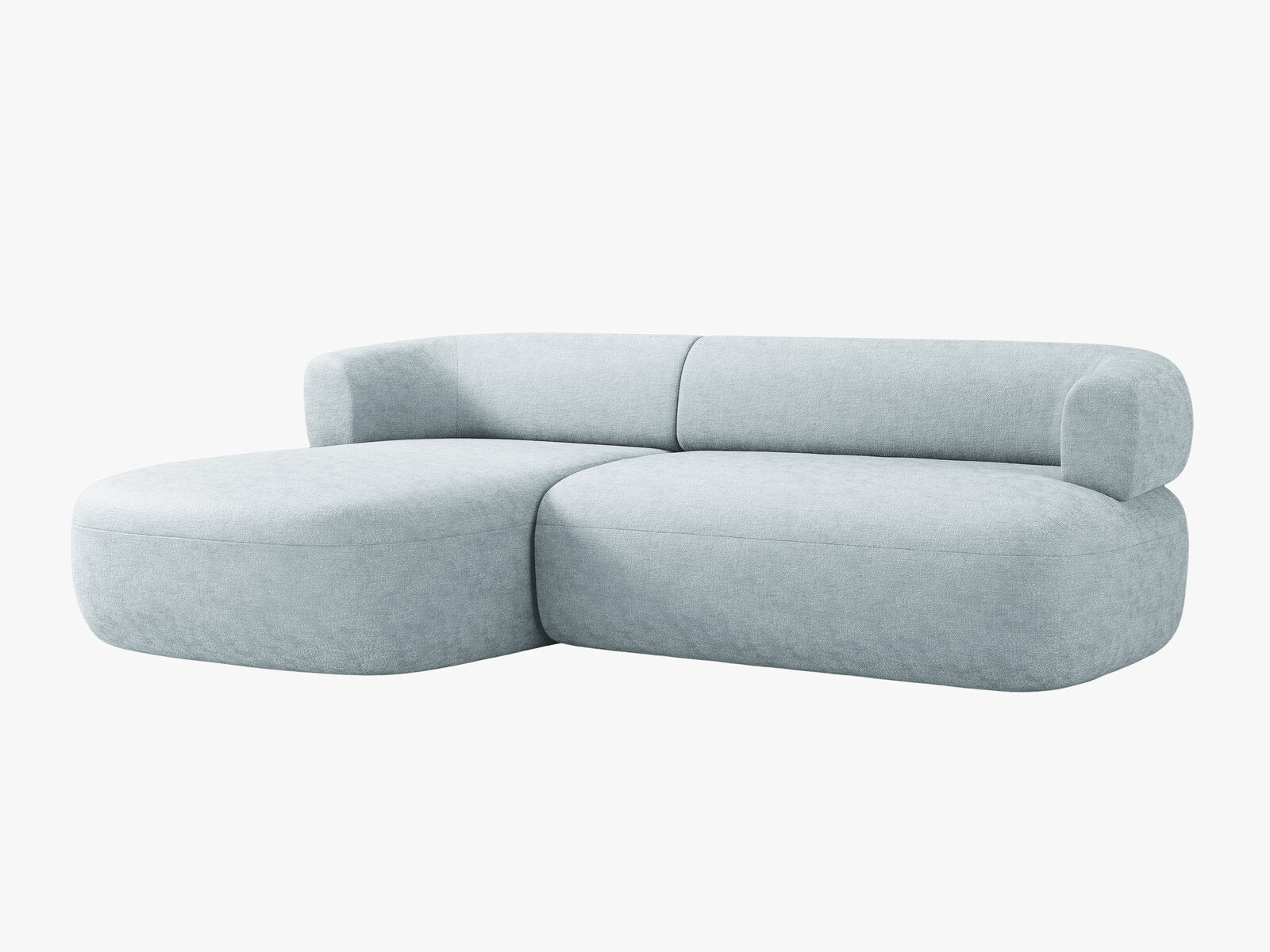 Micadoni 5-Sitzer Ecksofa Jenny Links Chenille Perfect Harmony Hellblau