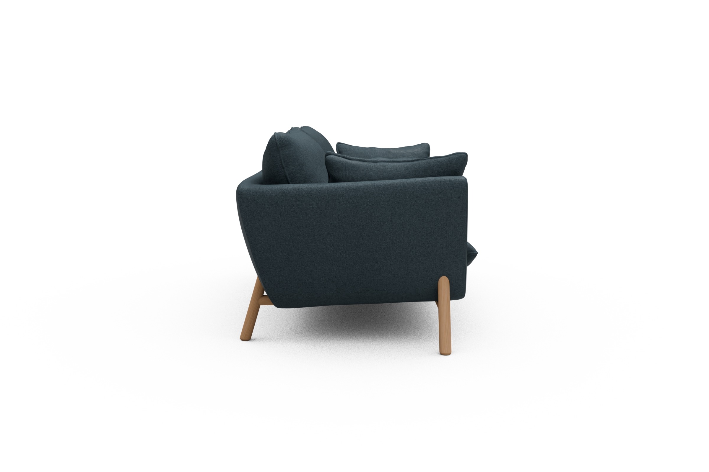 Sofa Emil 2-Sitzer Beinfarbe Eiche Natur Denari-Royal-Blue