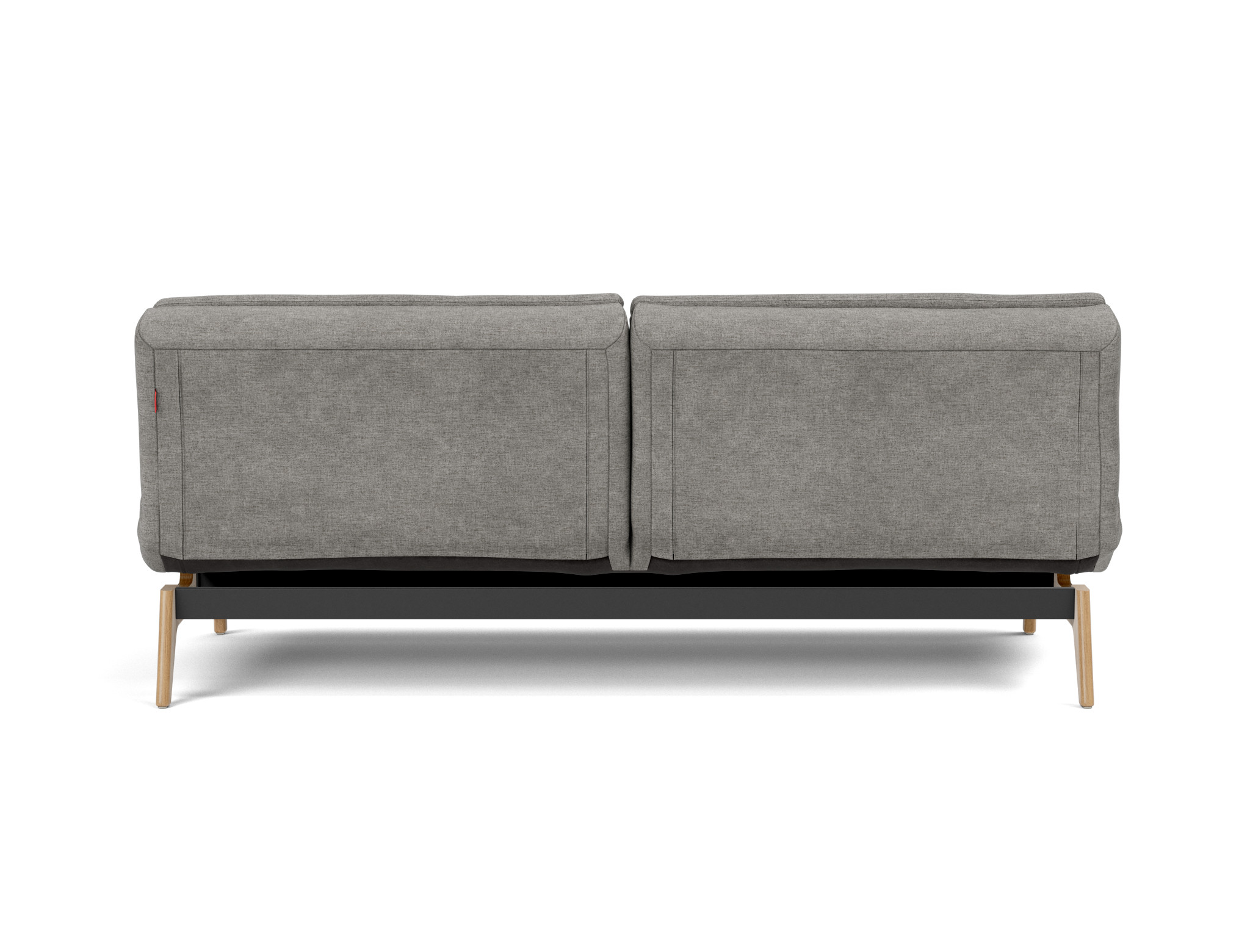 Schlafsofa Dublexo Flachgewebe Avella 282-Warm-Grey Beine Eiche
