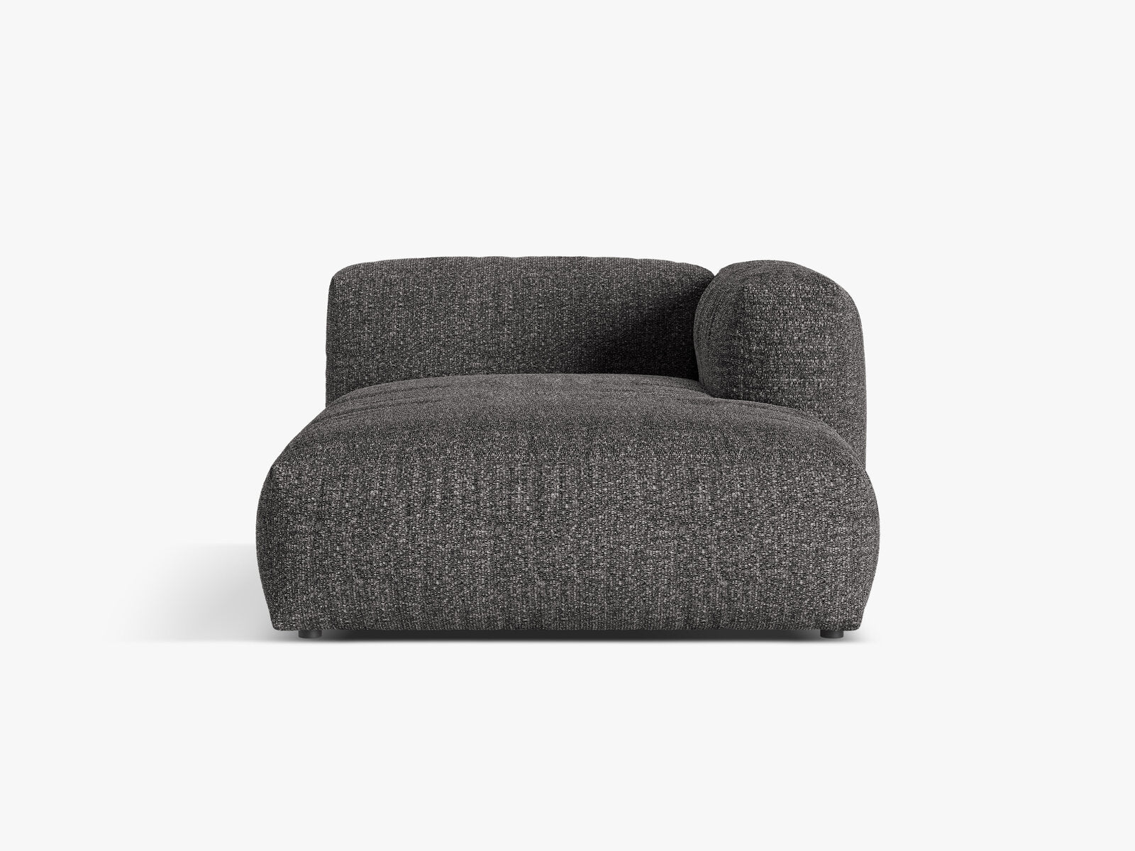 Micadoni Recamiere Martina 1-Sitzer Rechts Boucle Monet Anthrazit