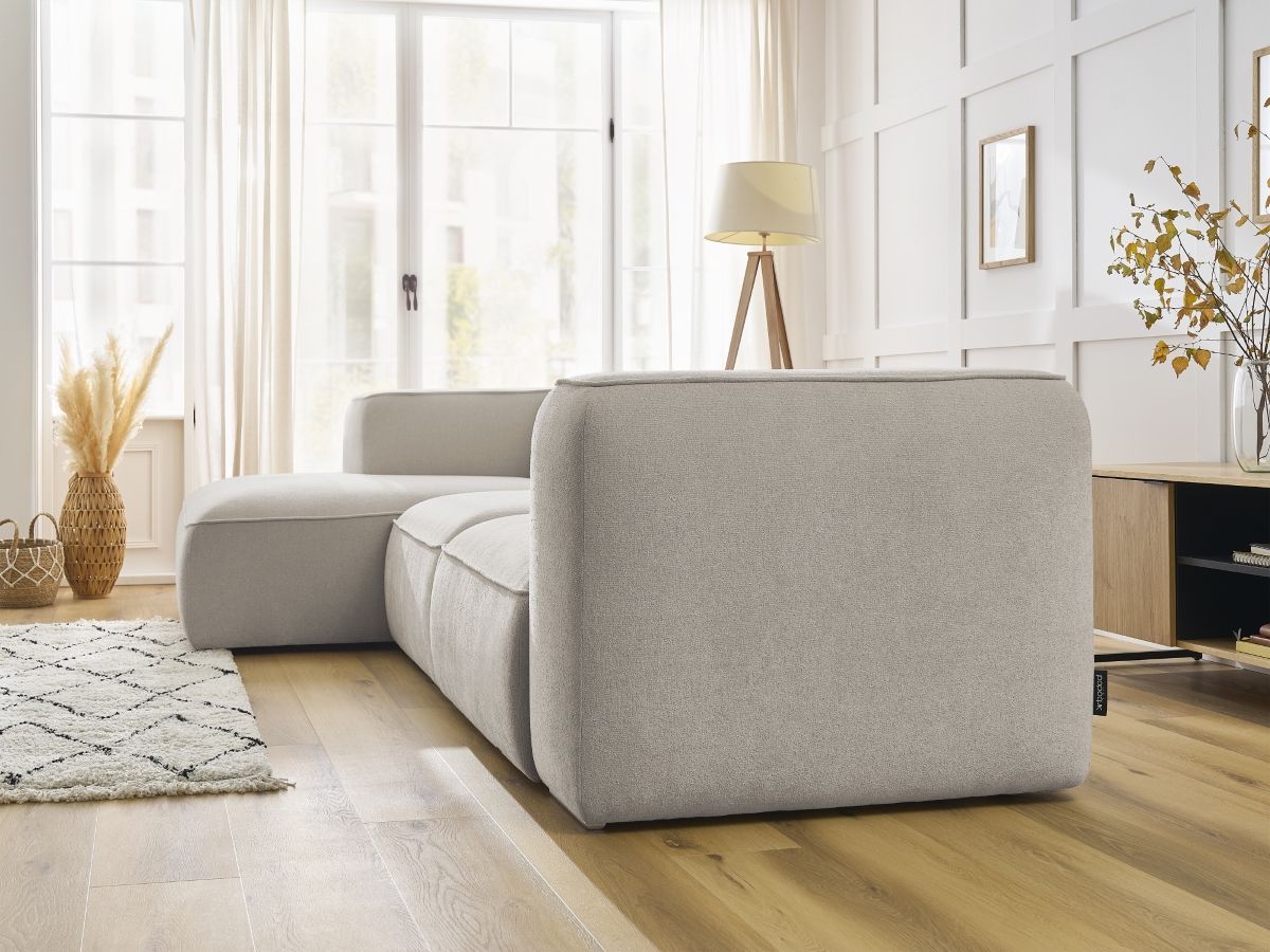 Bobochic Zephyr Ecksofa 349 × 165 cm Strukturstoff Beige Ecke links
